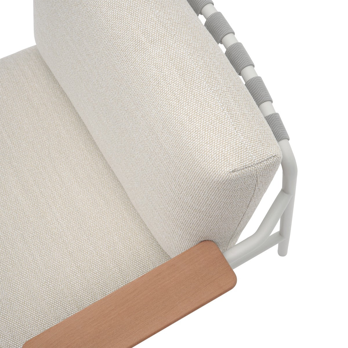 Buitenfauteuil SETTLE lichtgrijs met grijze basis