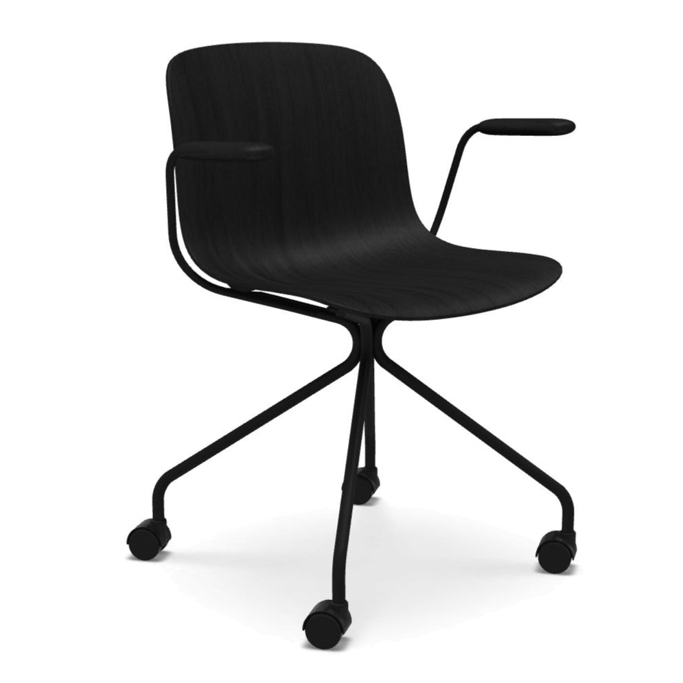 TROY Bürostuhl dunkles Buchenholz