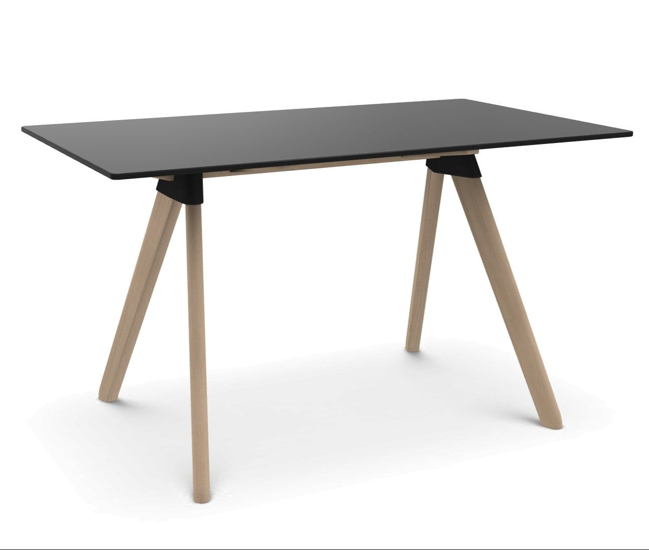 BUTCH Table - THE WILD BUNCH black top with beech base