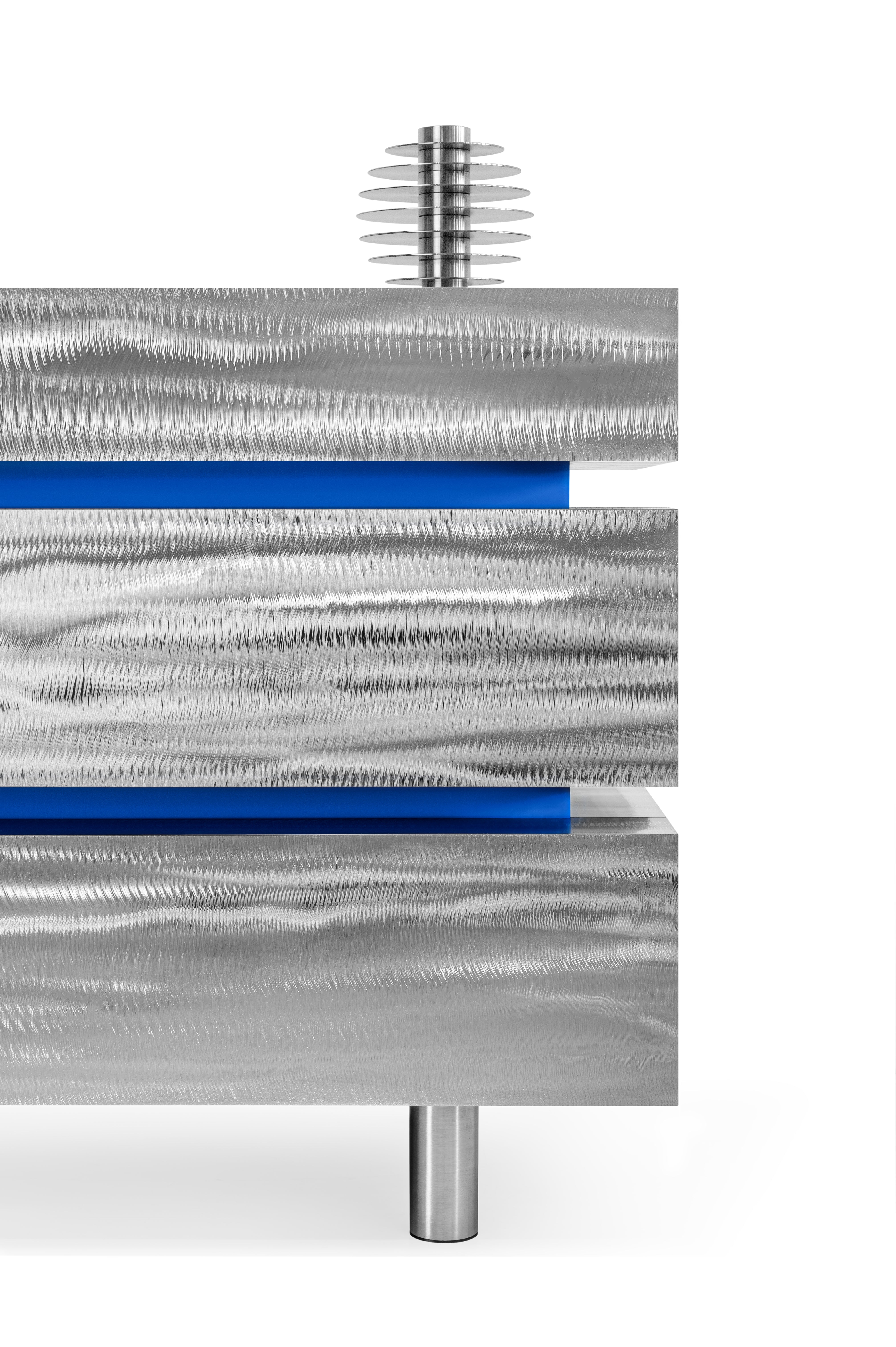 Kommode GERRIT CS1 - LIMITIERTE AUFLAGE stahlblau mit kobaltblau