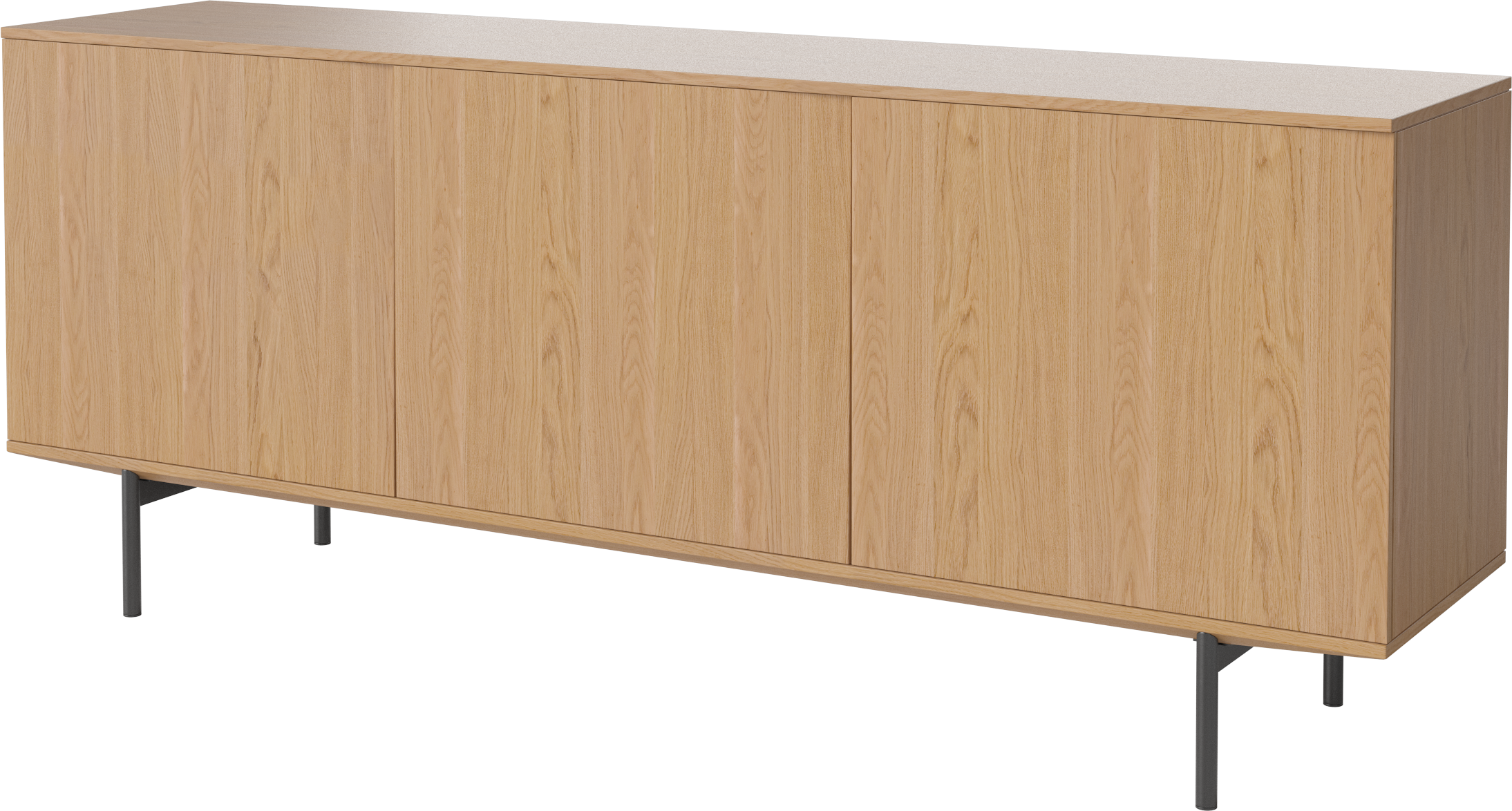 Kredens SILENT eikenhout met zwarte basis