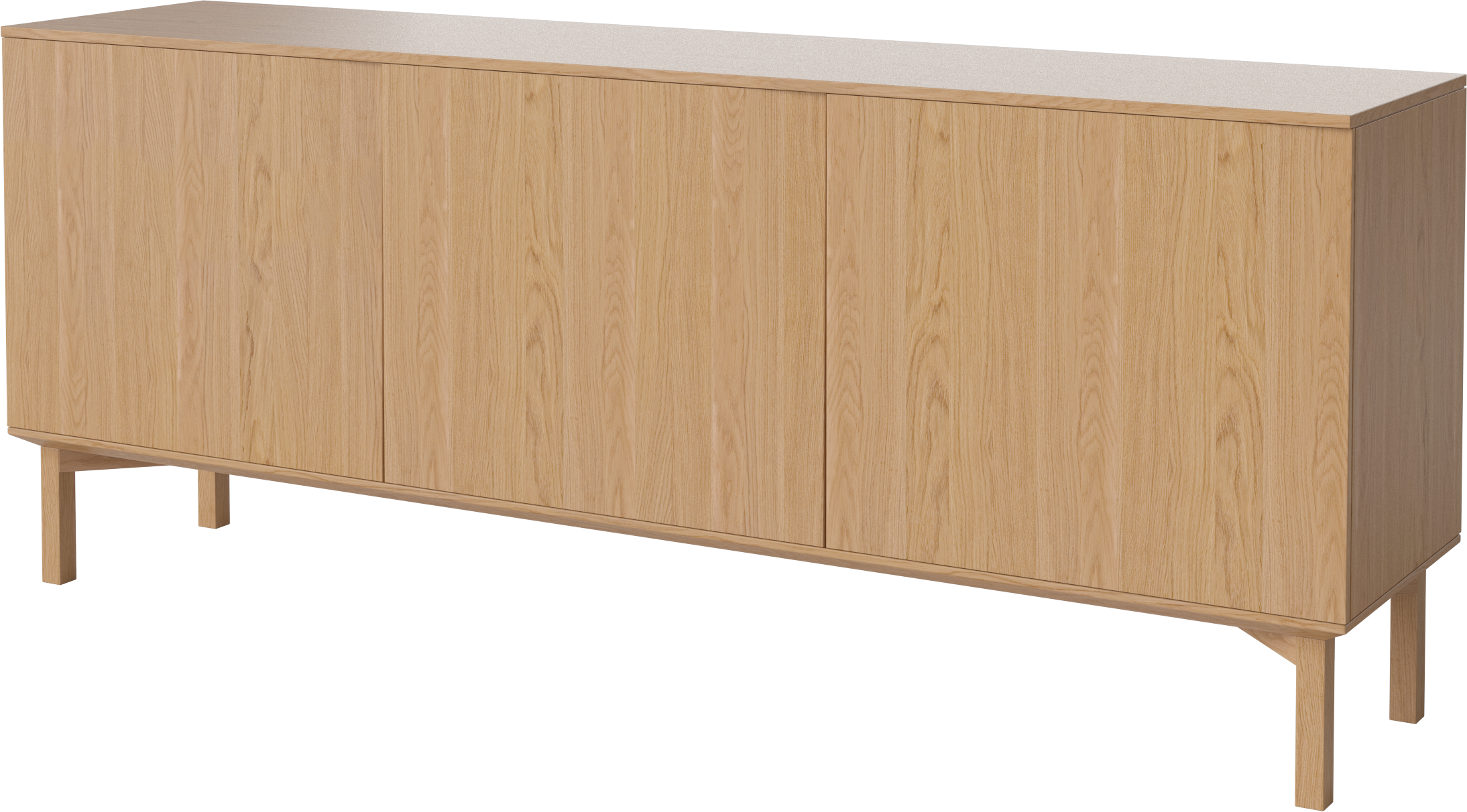 Kredens SILENT eikenhout met houten basis