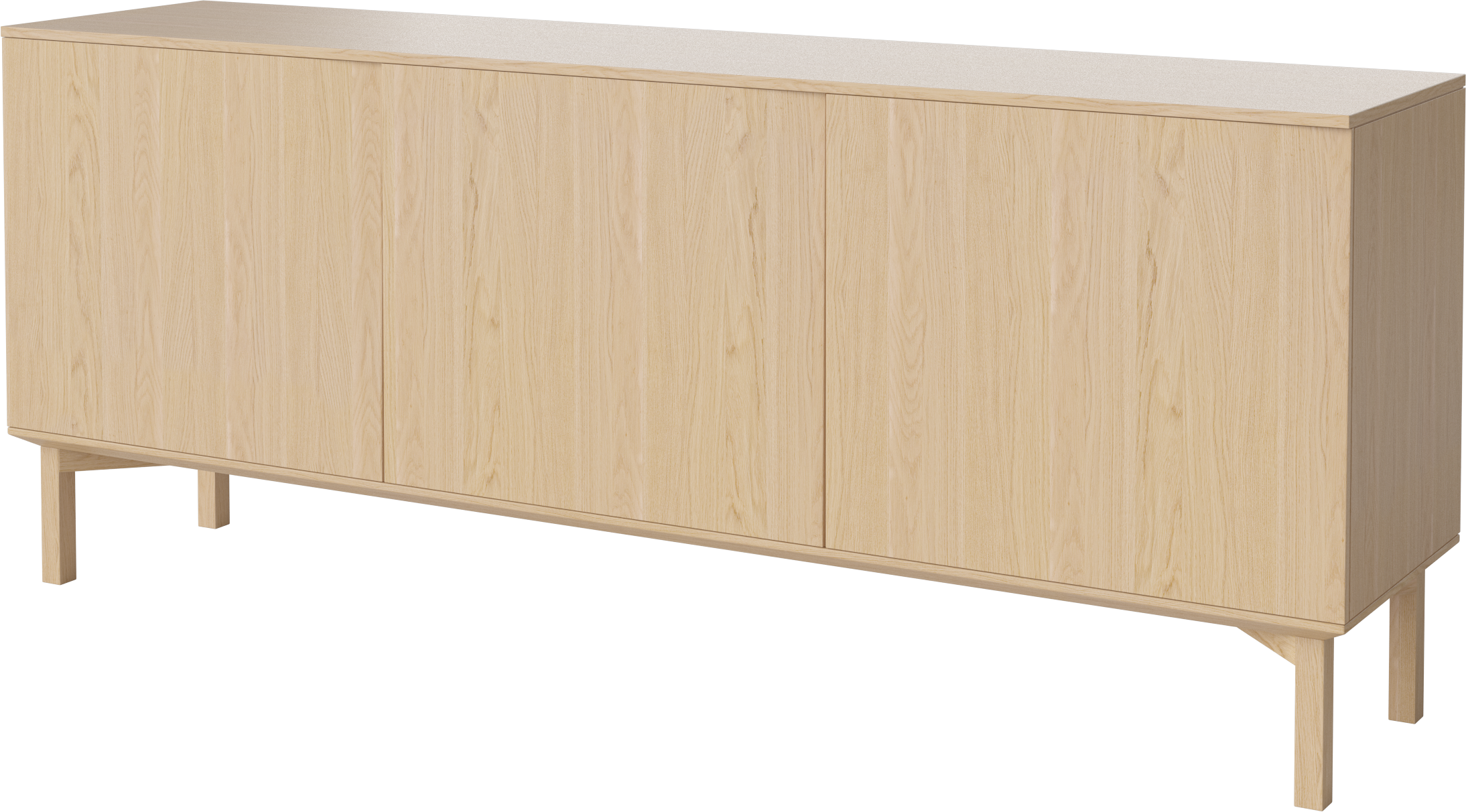 Kredens SILENT bielone eikenhout met houten basis