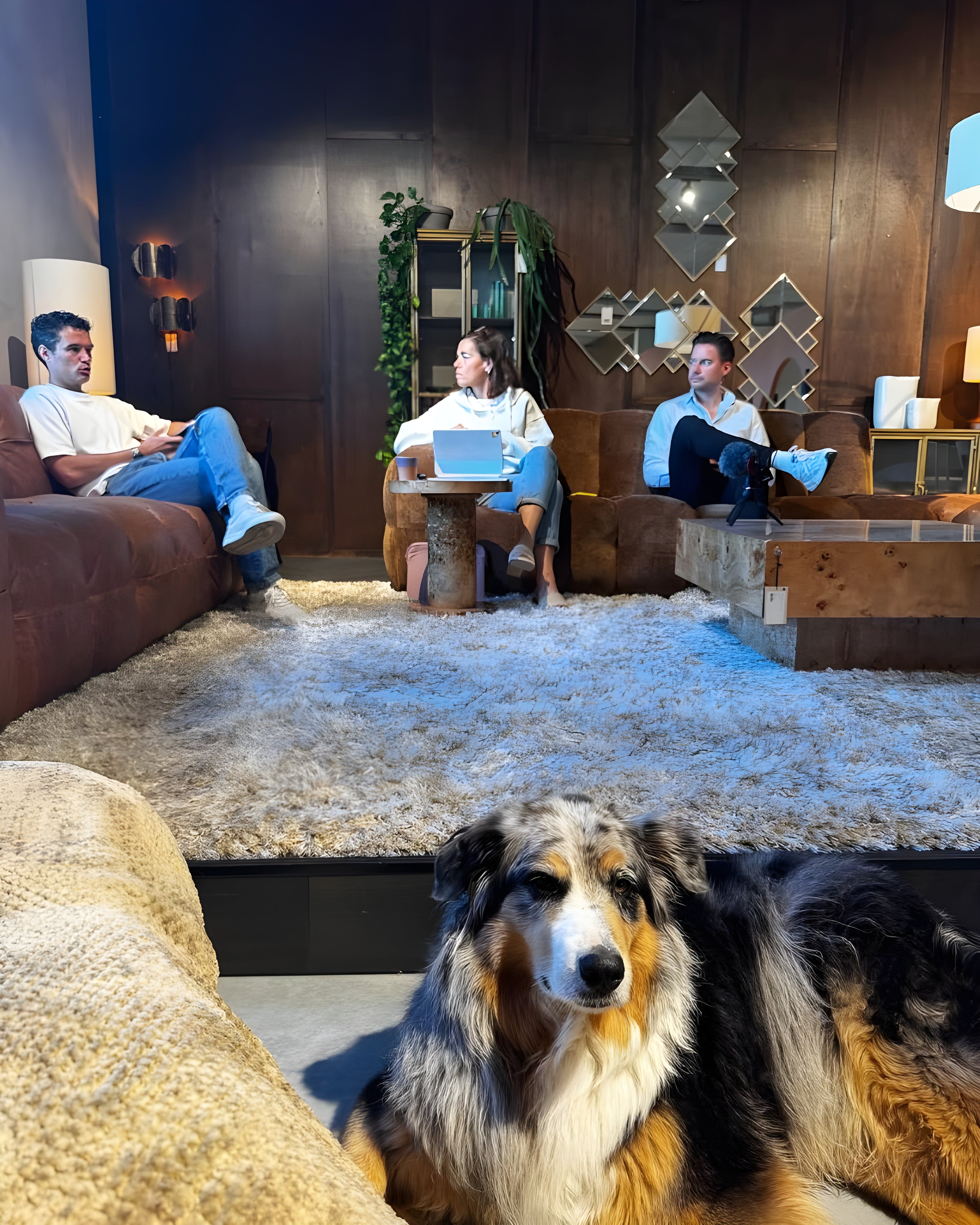 Sofa 3-zits HACKMAN cognackleurig leer