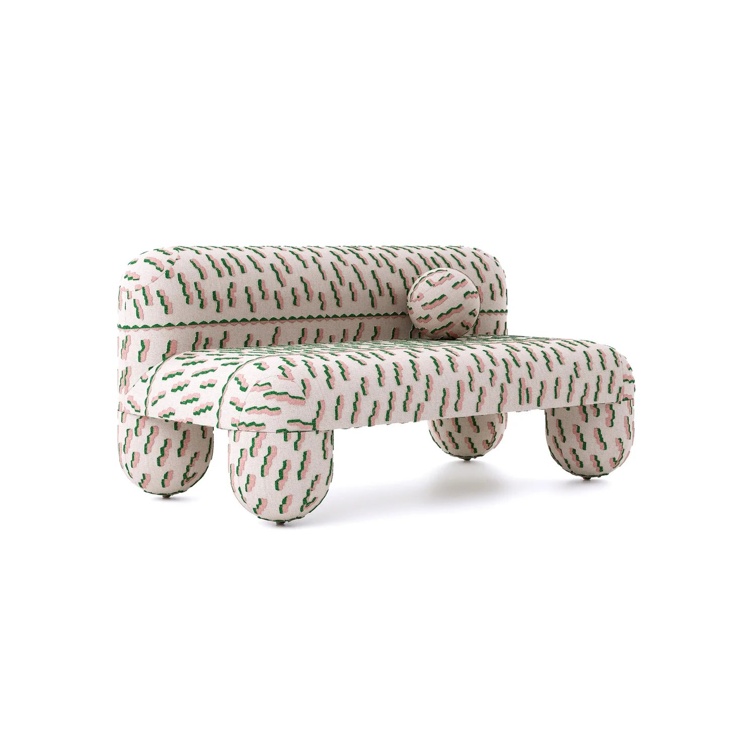 Bank HELLO gestoffeerd