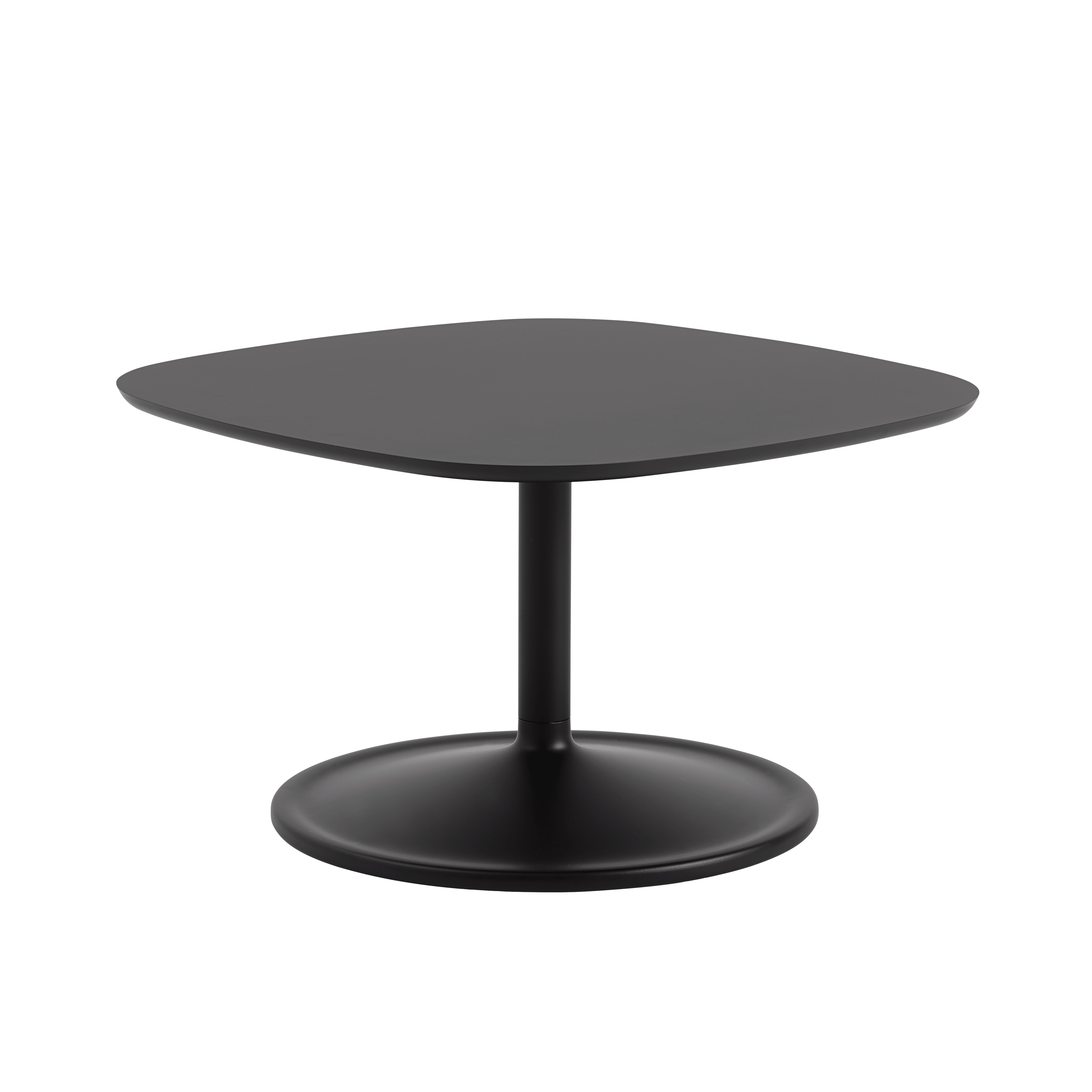 Vierkante koffietafel SOFT zwart