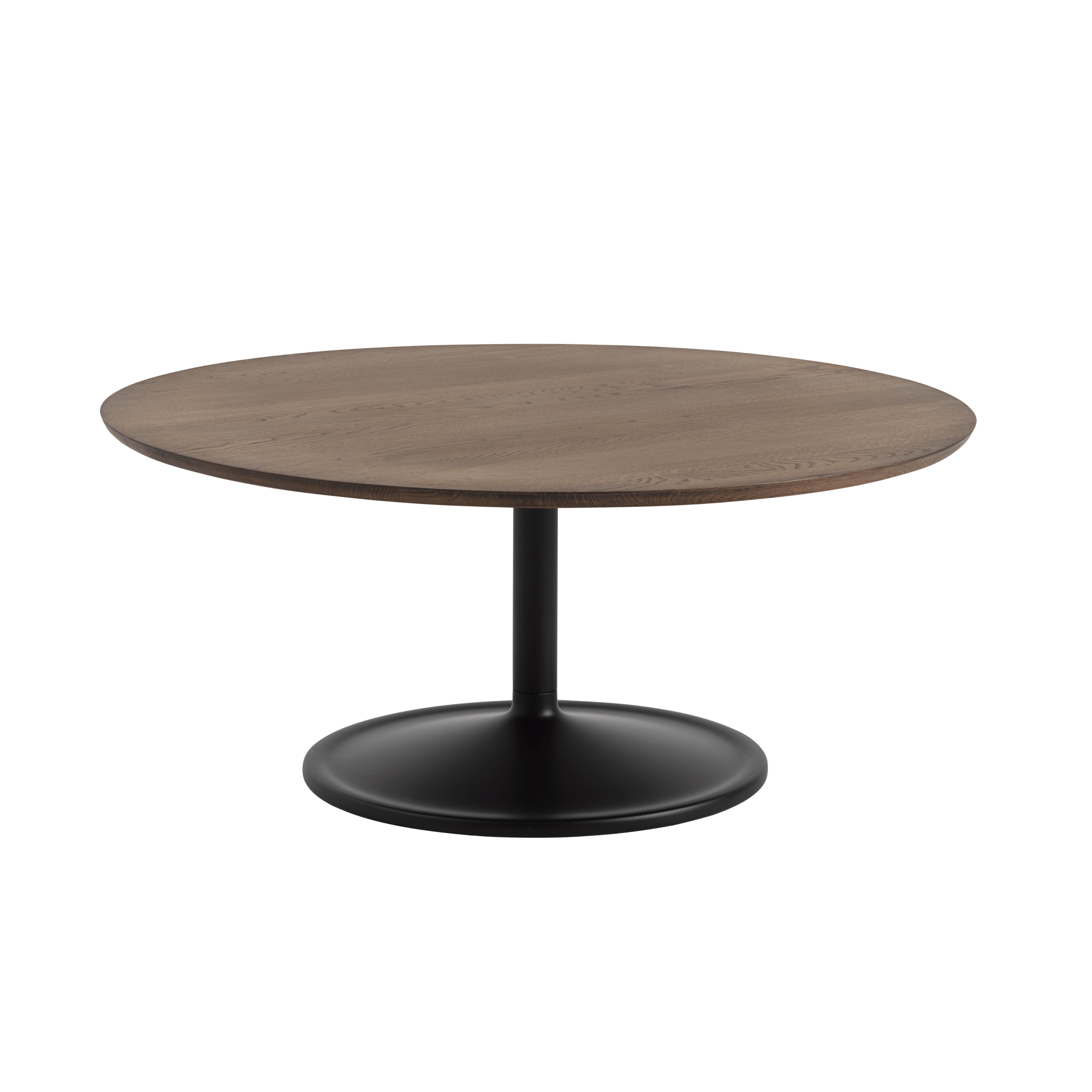 Salontafel SOFT donker eikenhout met zwarte basis