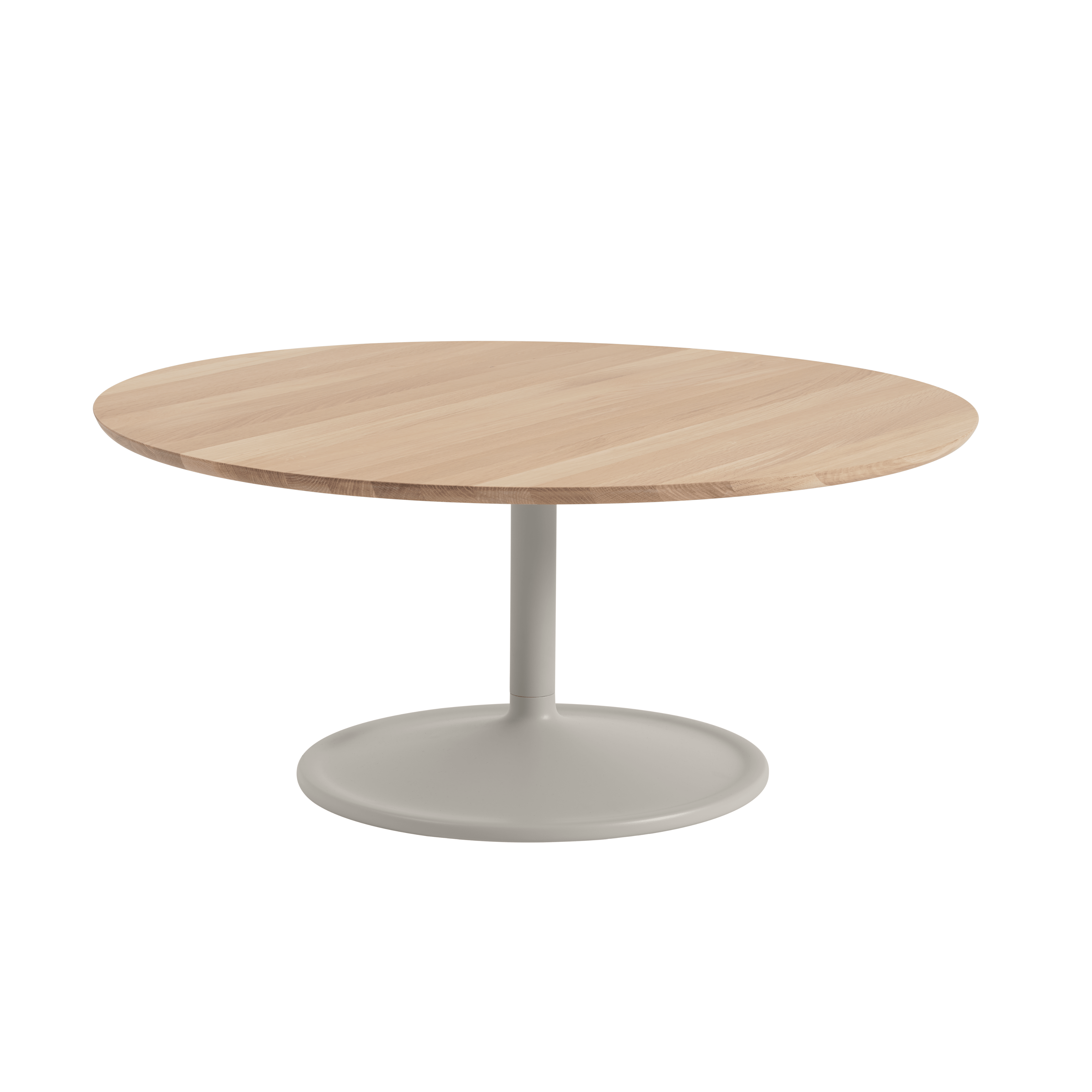 Salontafel SOFT eikenhout met lichtgrijze basis