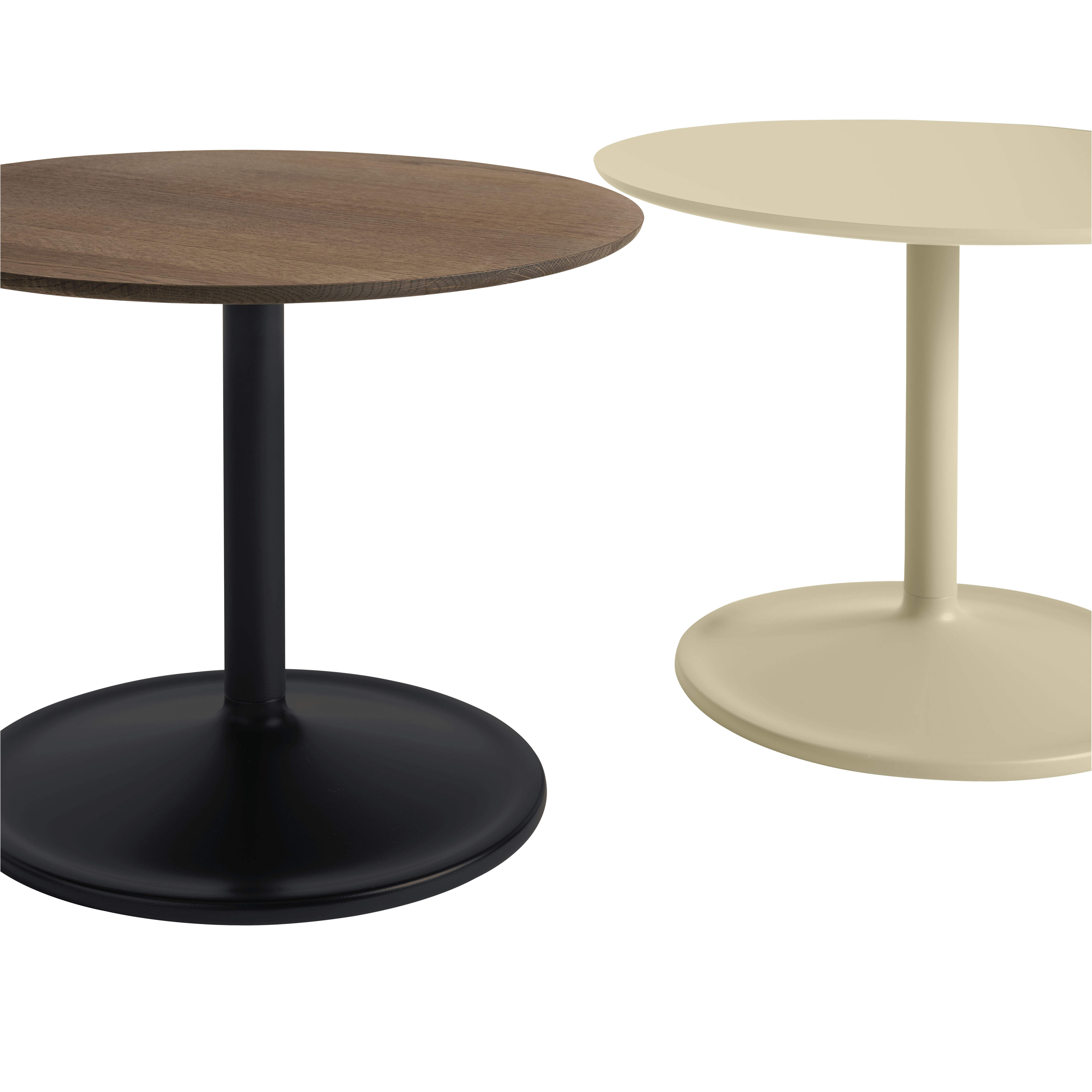 Zijtafel SOFT donker eikenhout met zwarte basis