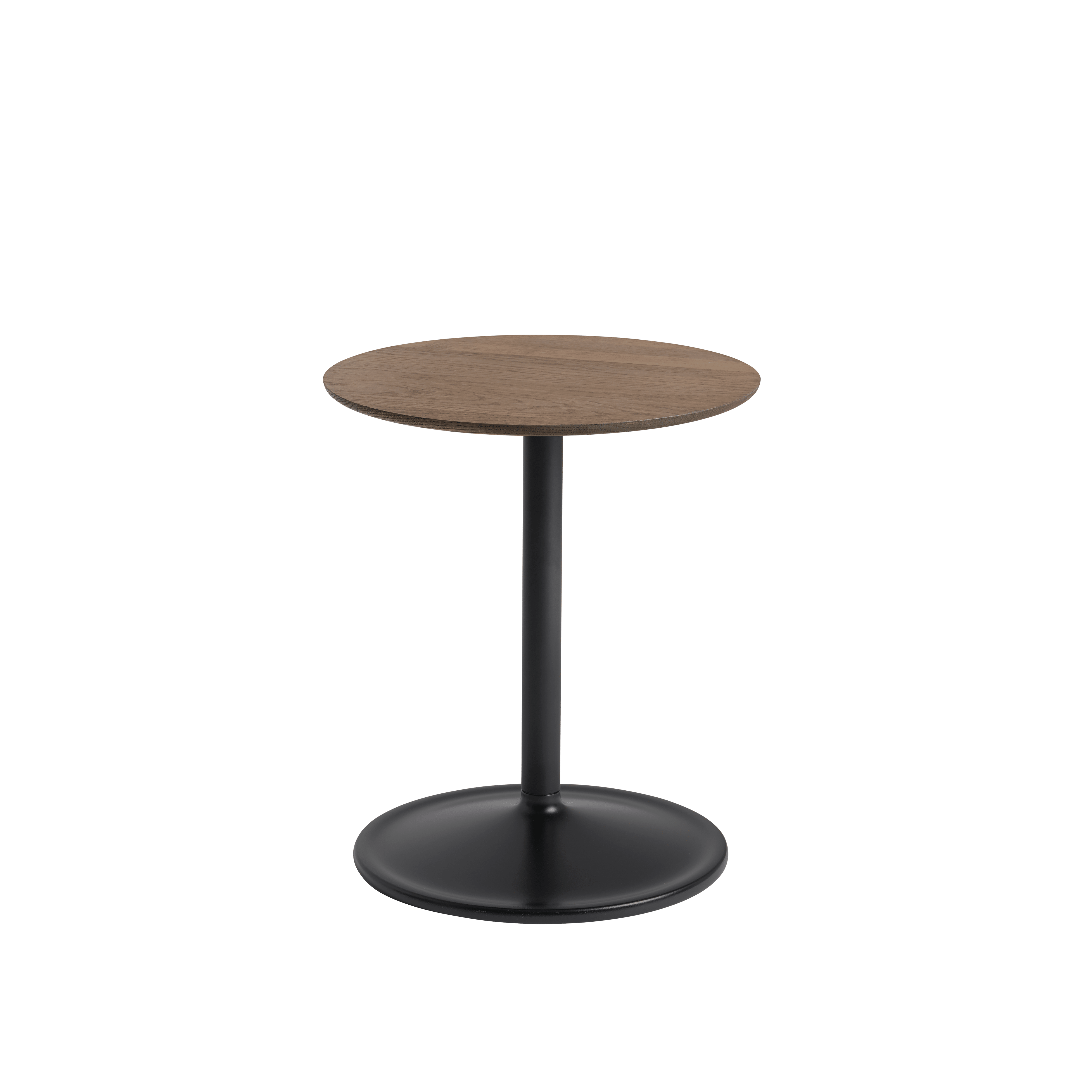 Zijtafel SOFT donker eikenhout met zwarte basis