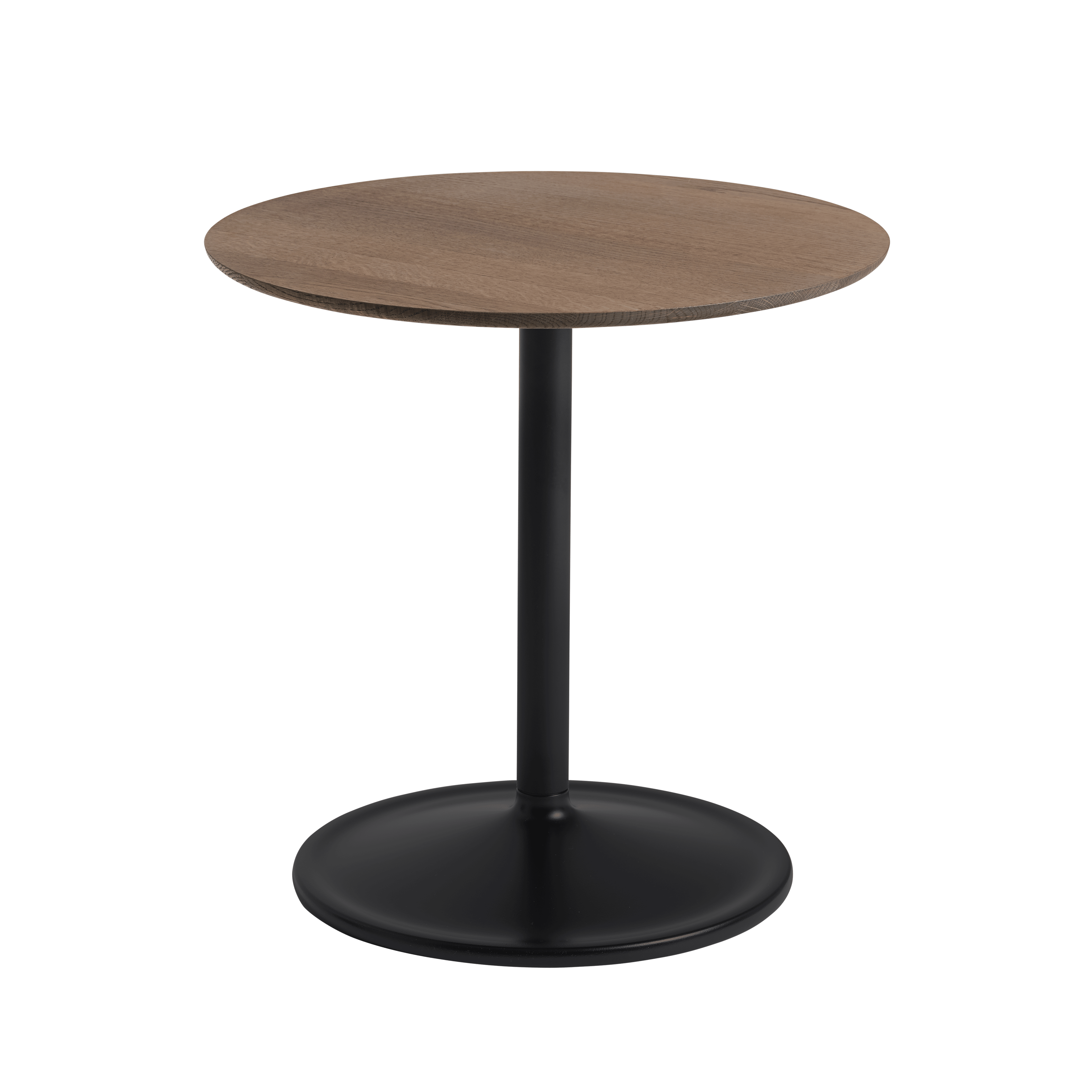 Zijtafel SOFT donker eikenhout met zwarte basis