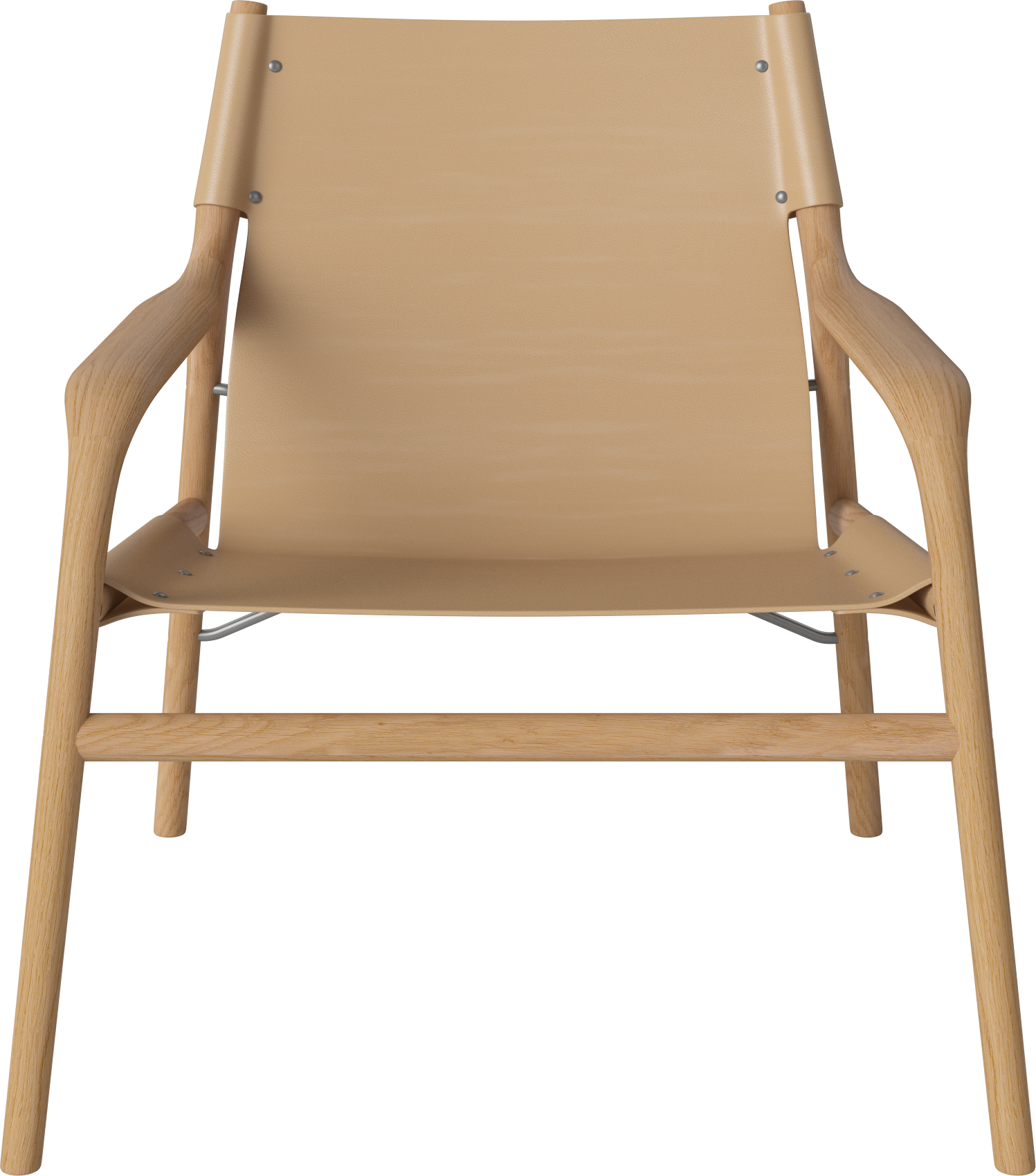 Beige SOUL fauteuil met eiken basis