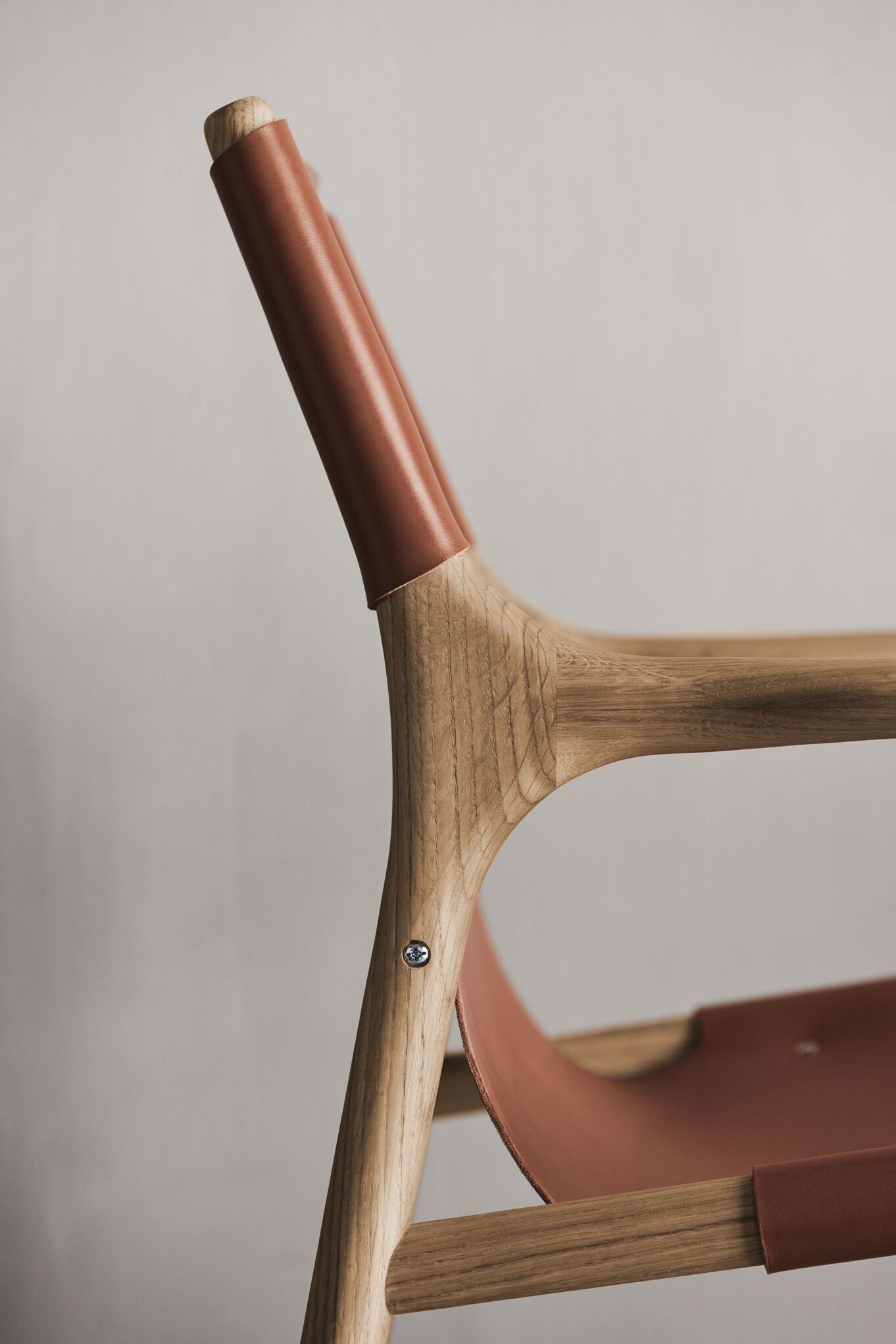 Beige SOUL fauteuil met eiken basis