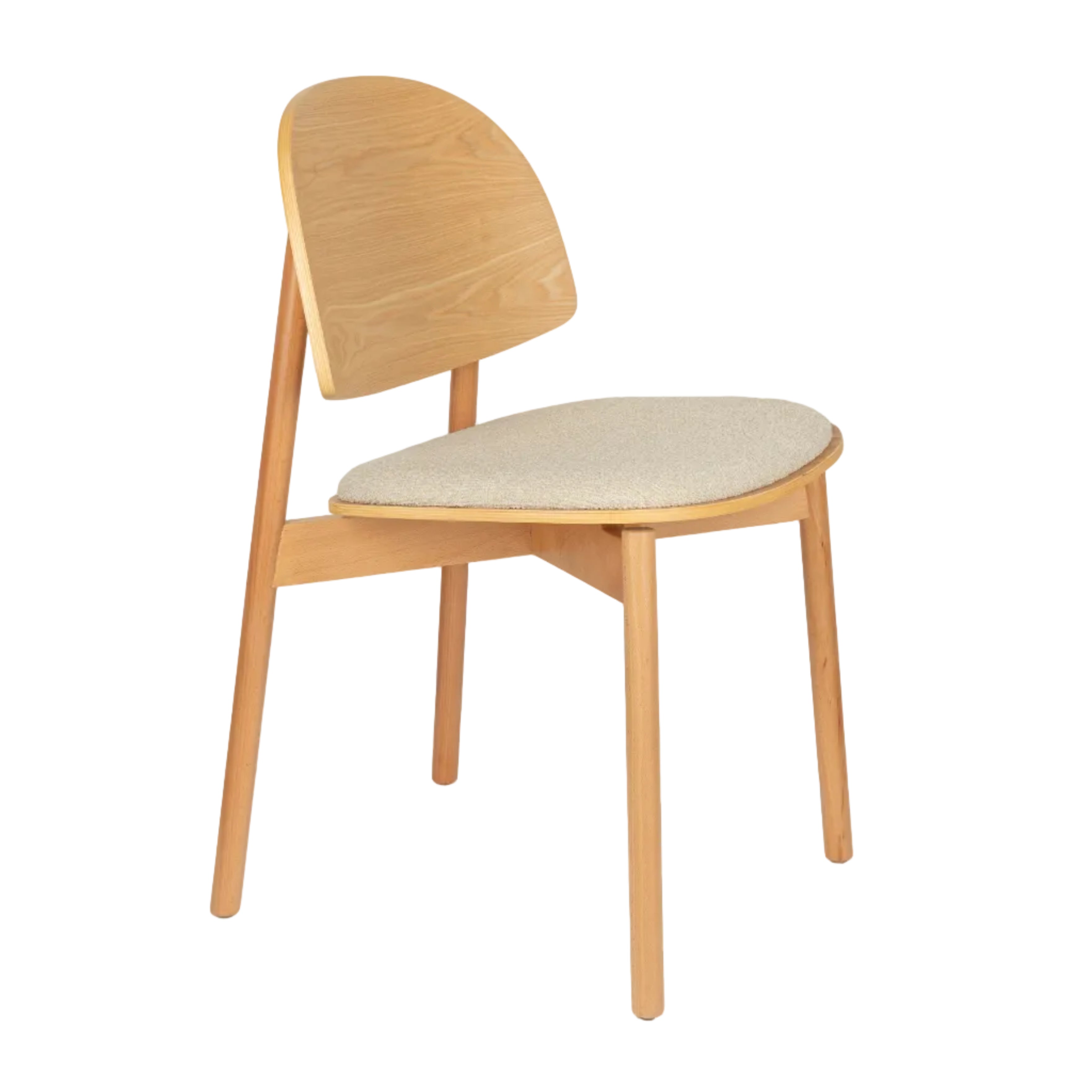 Zitje SUNRISE beige met een houten basis