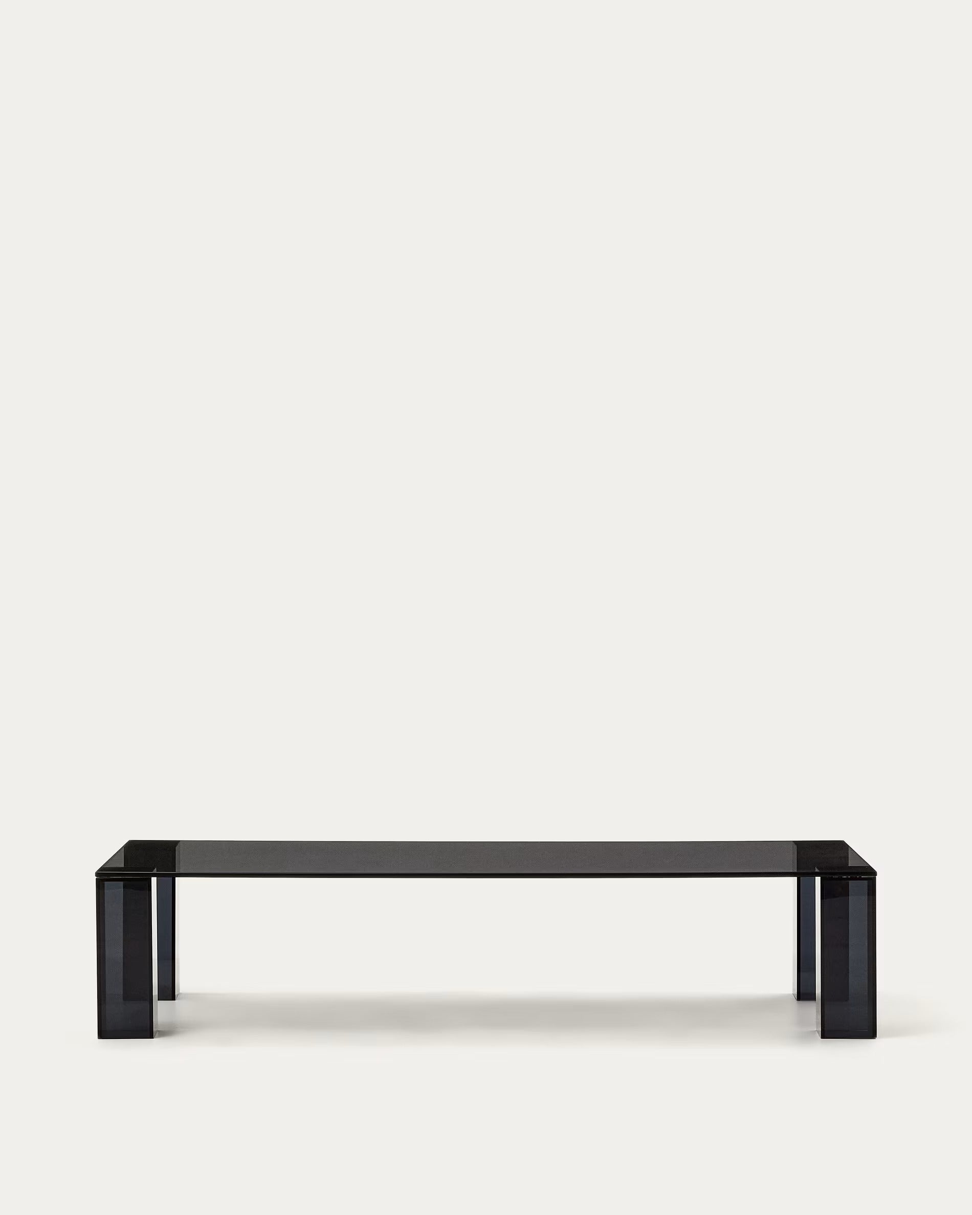 ADULARIA coffee table dark gray tempered glass
