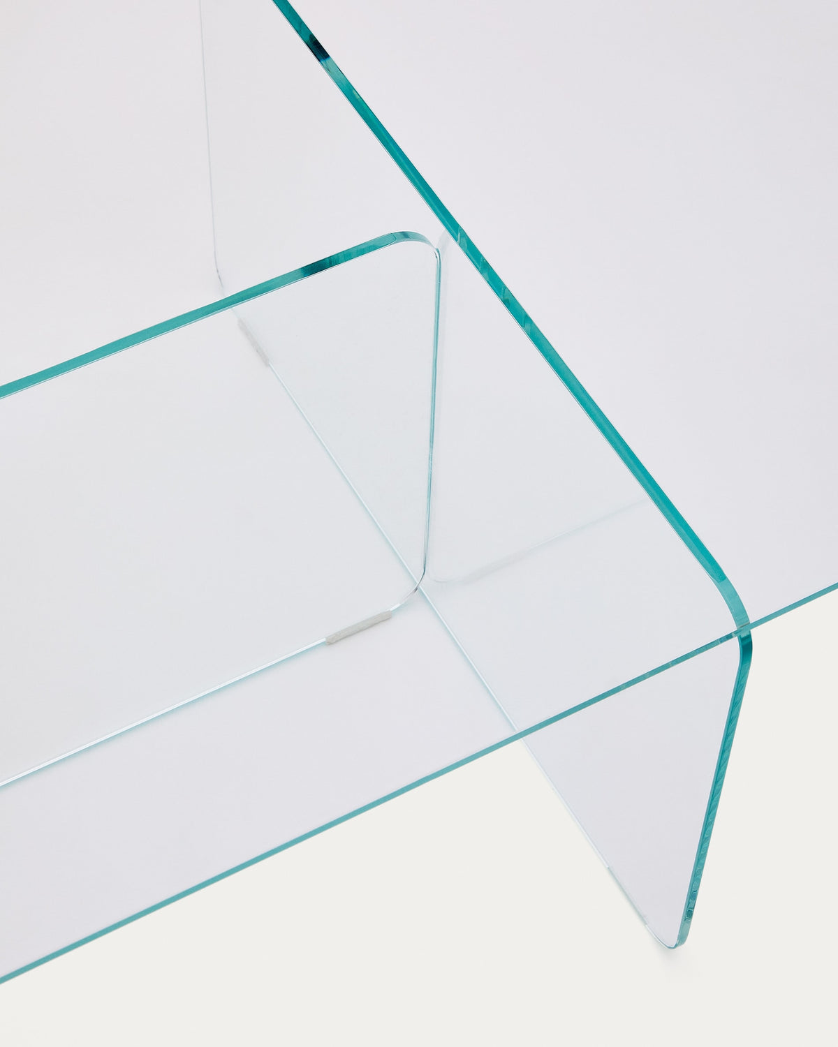 Stolik kawowy ZAREN przezroczyste szkło hartowane – ujęcie 5