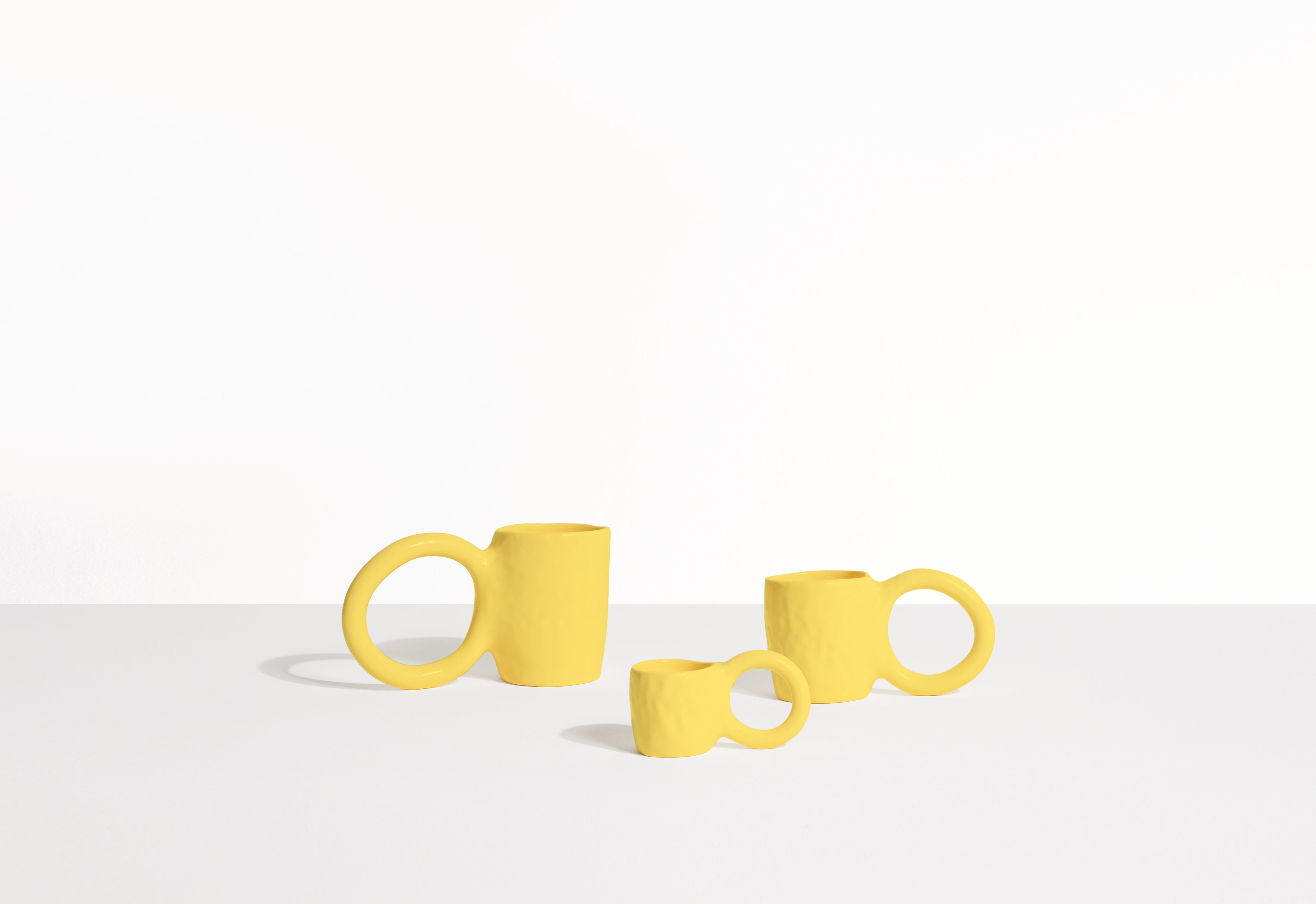 Set van gele espresso kopjes DONUT
