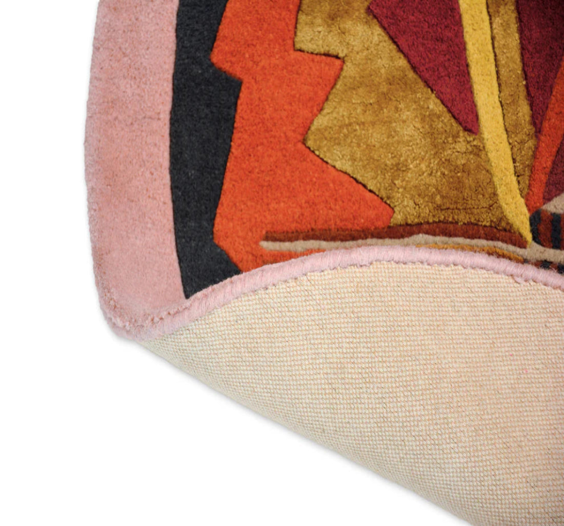 Round rug Zodiac Leo brown-pink