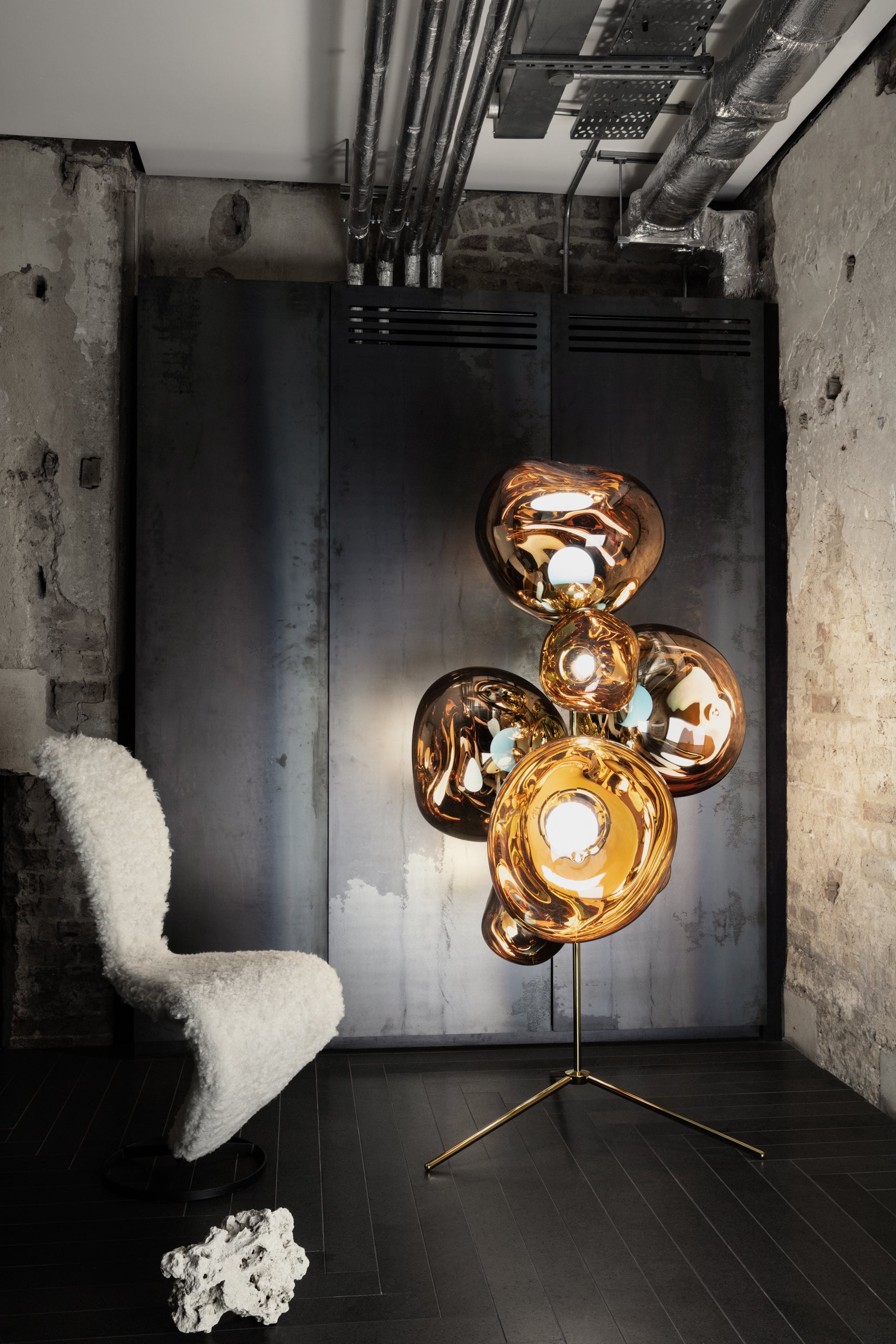 Vloerlamp MELT zilver