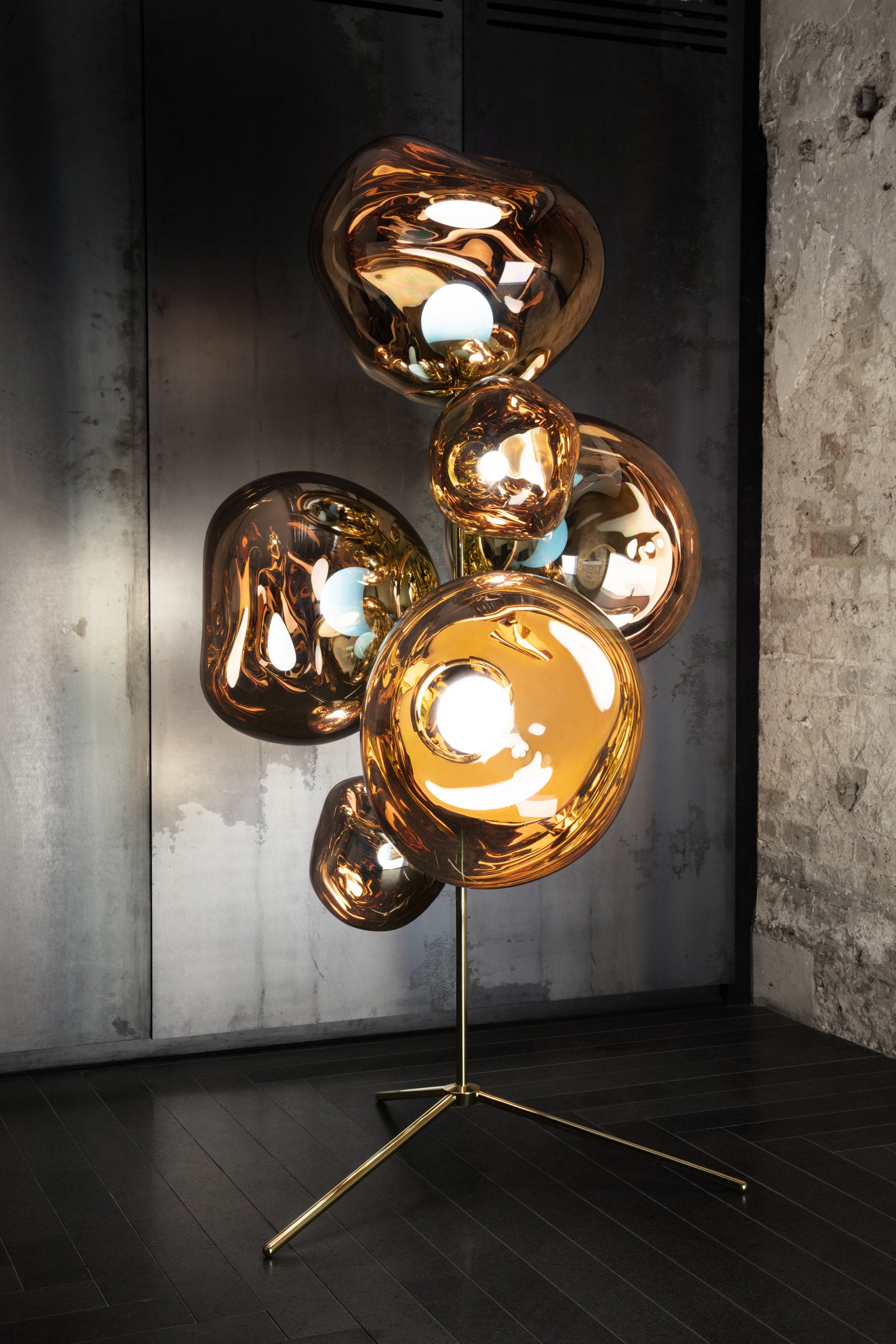 Vloerlamp MELT zilver