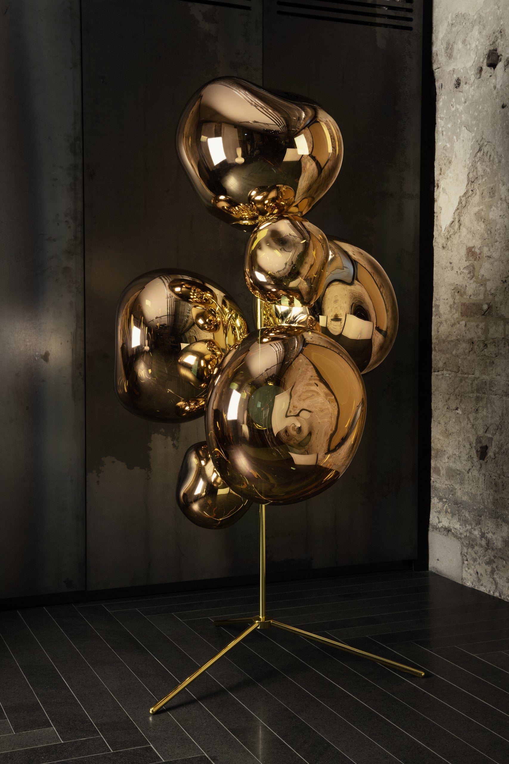 Vloerlamp MELT zilver