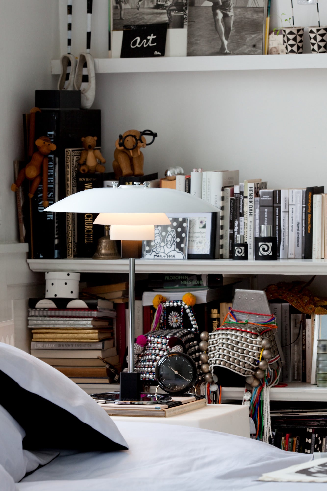 PH 4/3 table lamp white with chrome base