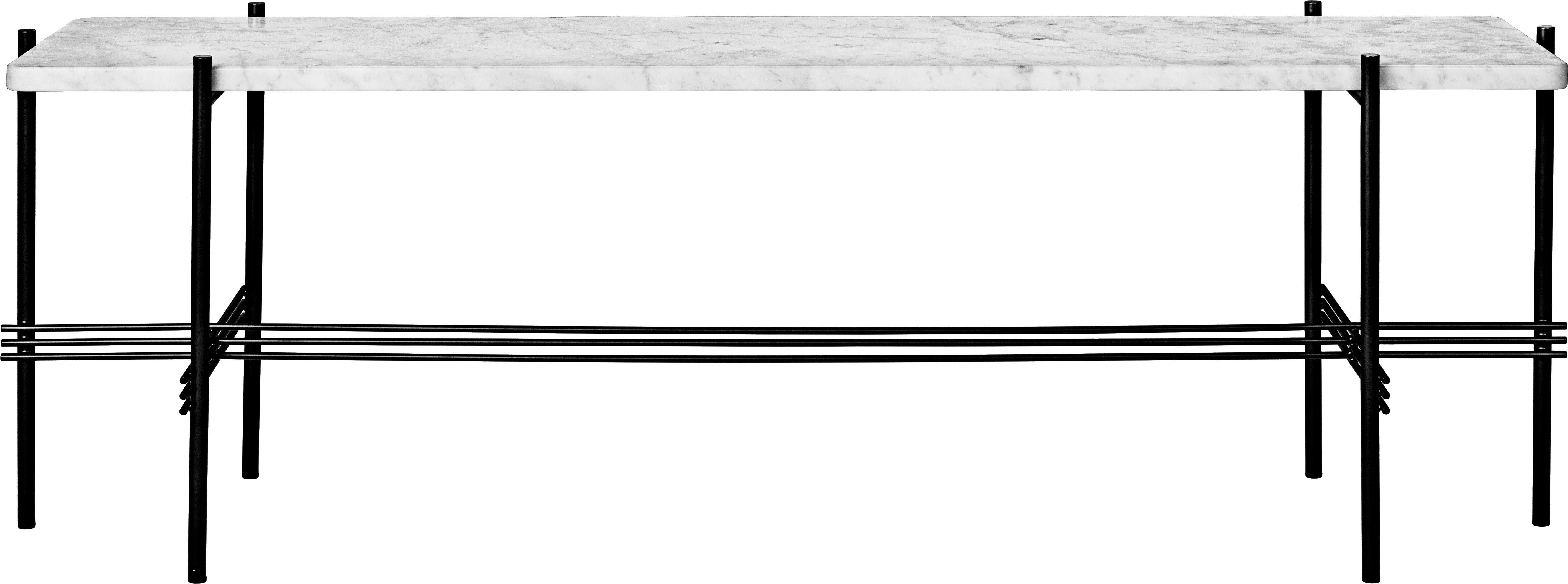 TS console white marble with black base
