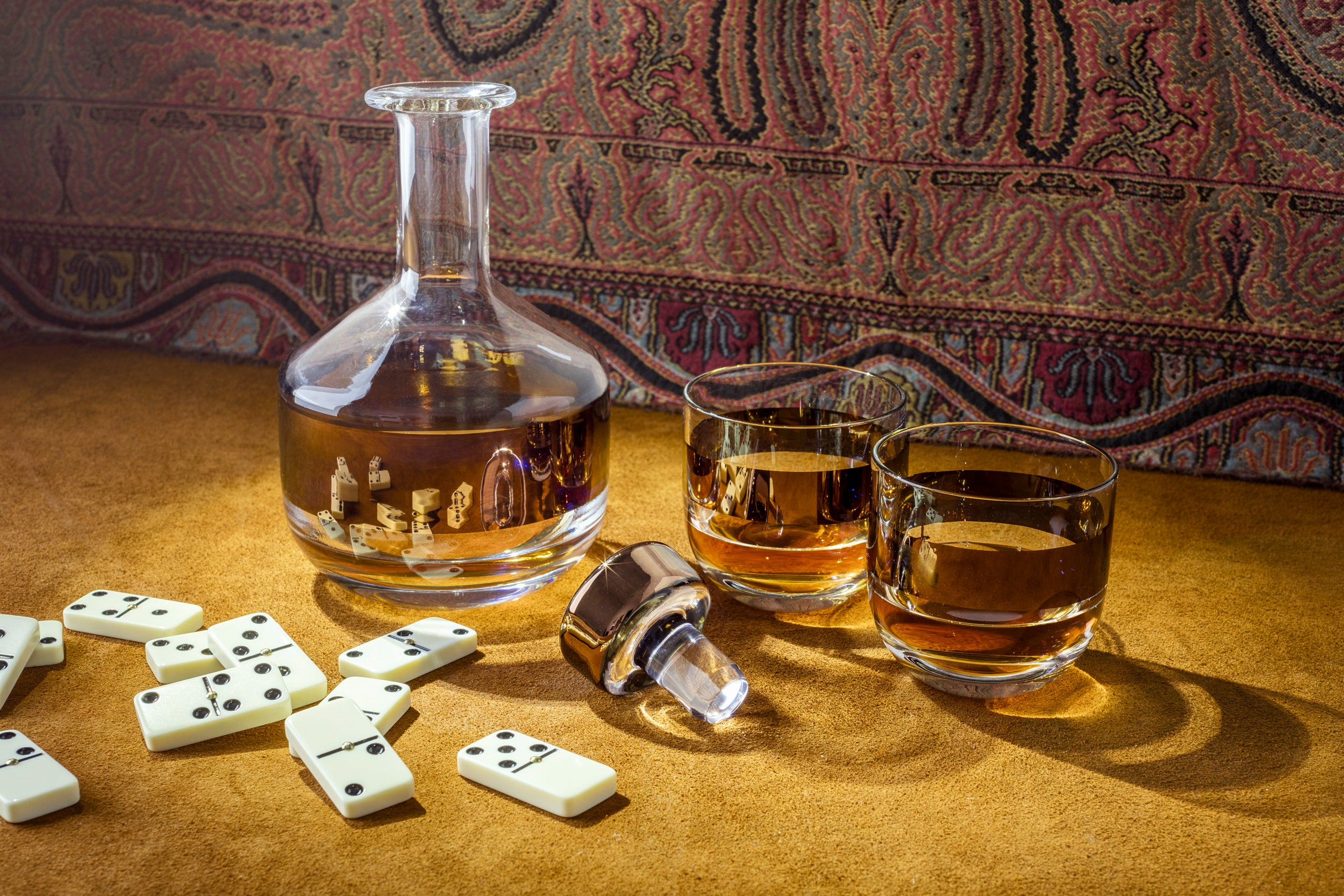 Set van glazen voor whiskey TANK koperkleurig