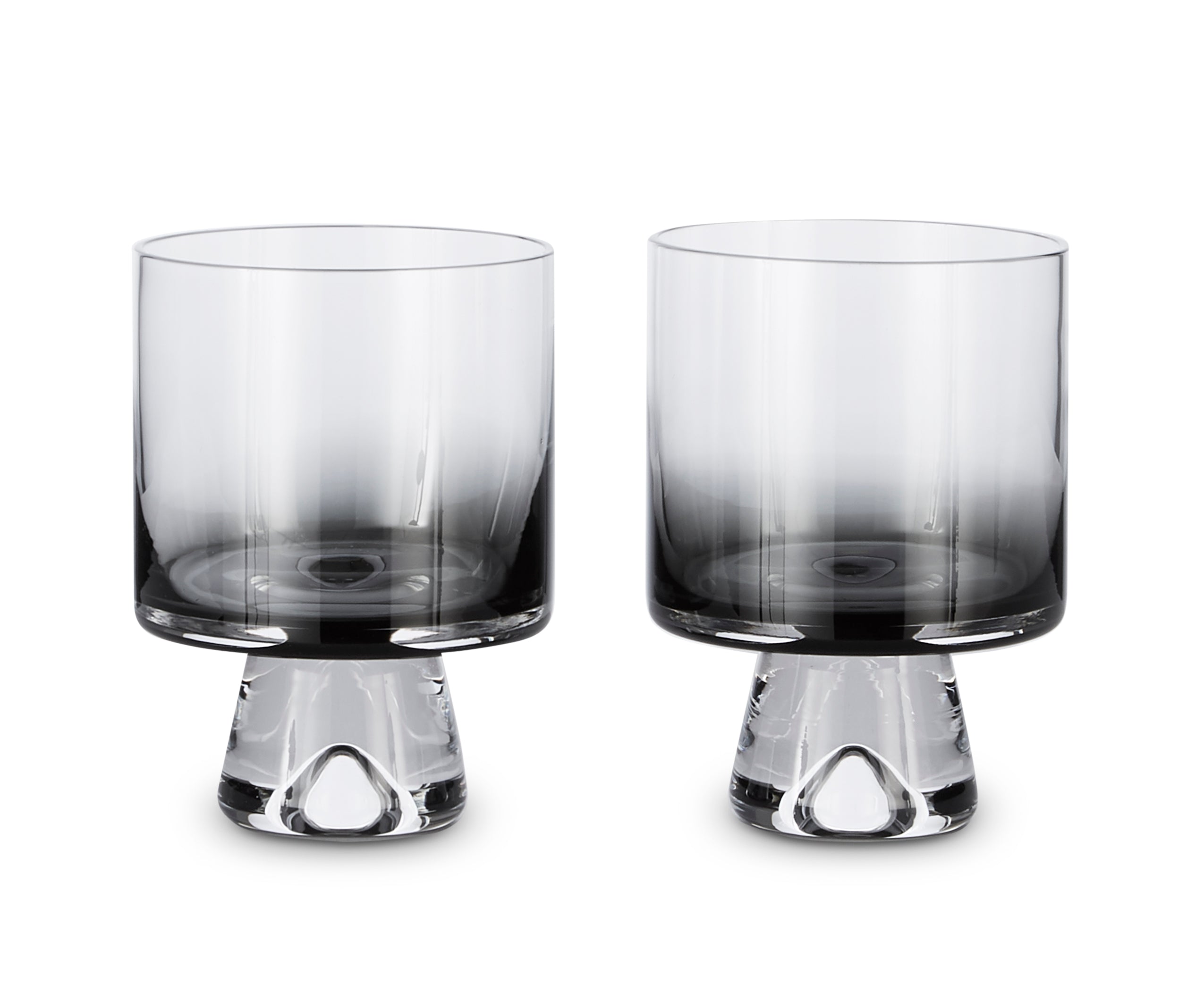 Set van glazen TANK zwart glas