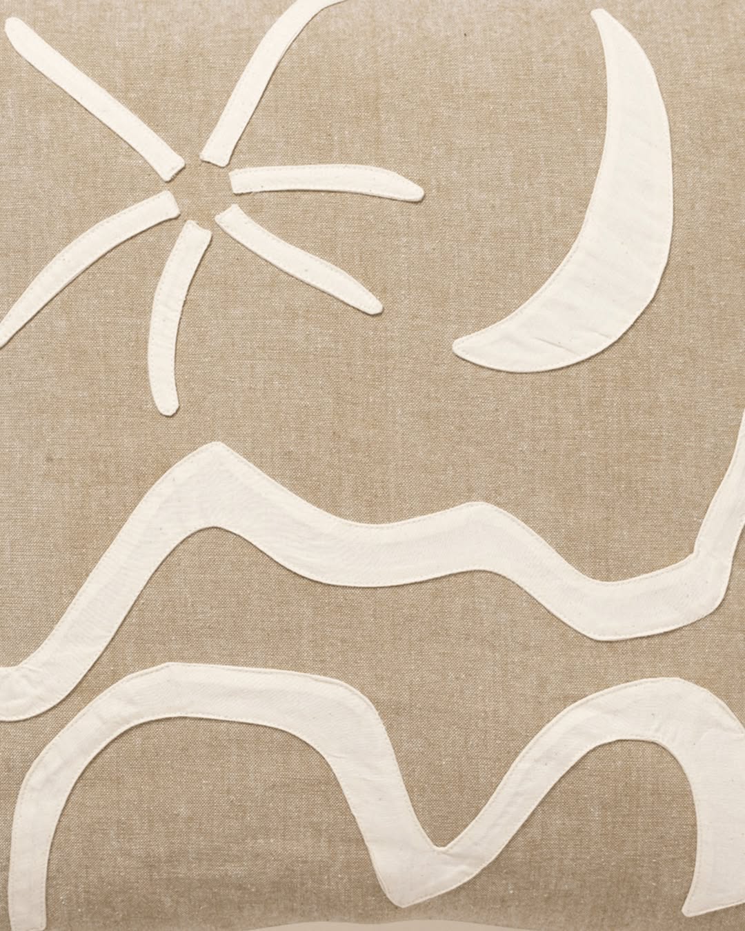 Decoratieve kussen KOVE APPLIQUÉ beige