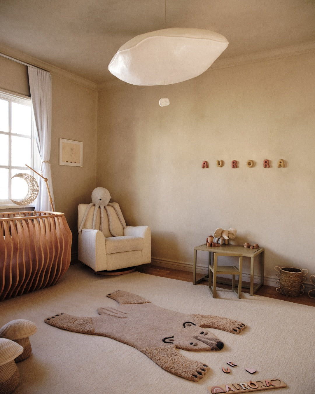 Dekorativer Teppich POLAR BEAR beige