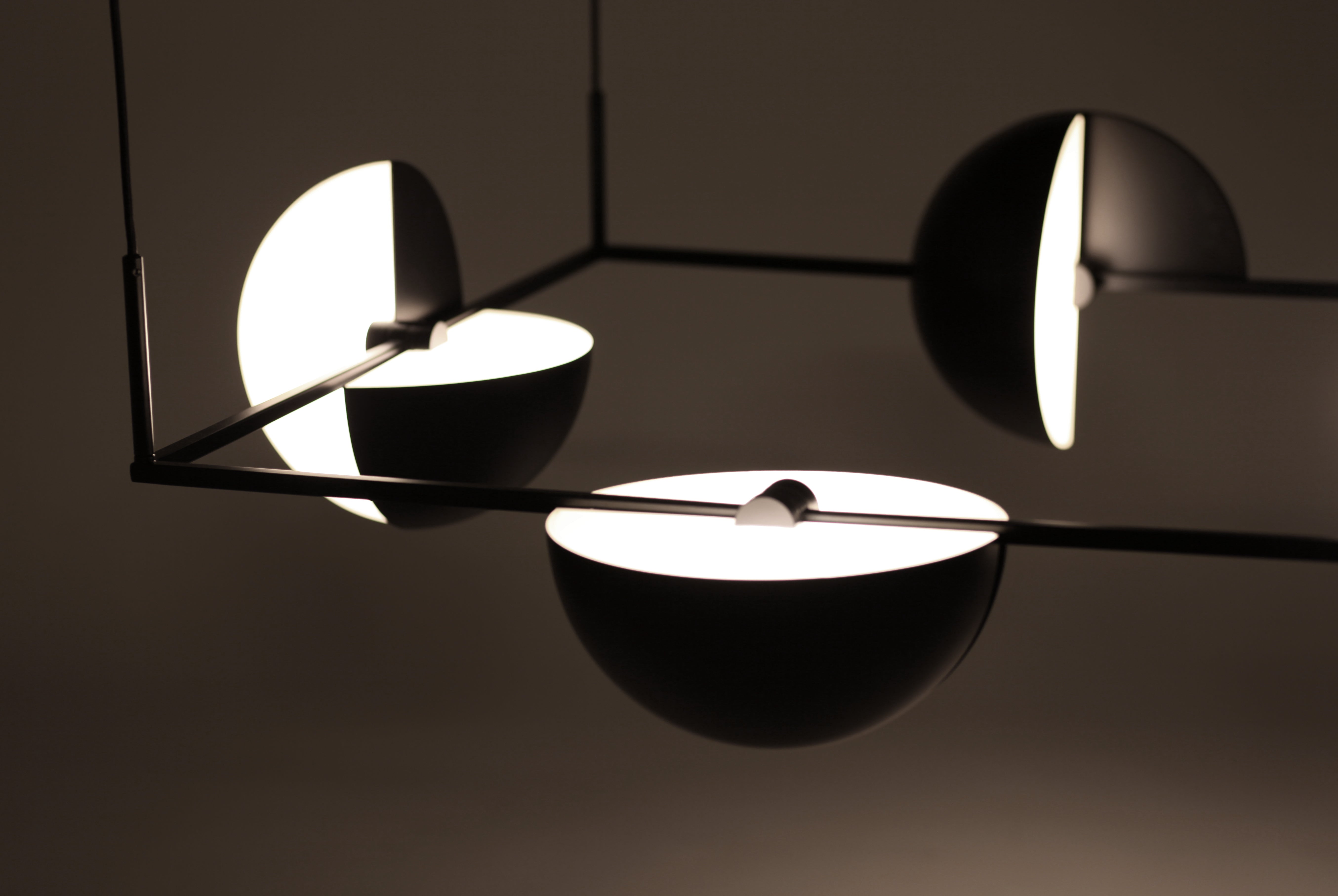 TRAPEZE QUARTETTE black pendant lamp