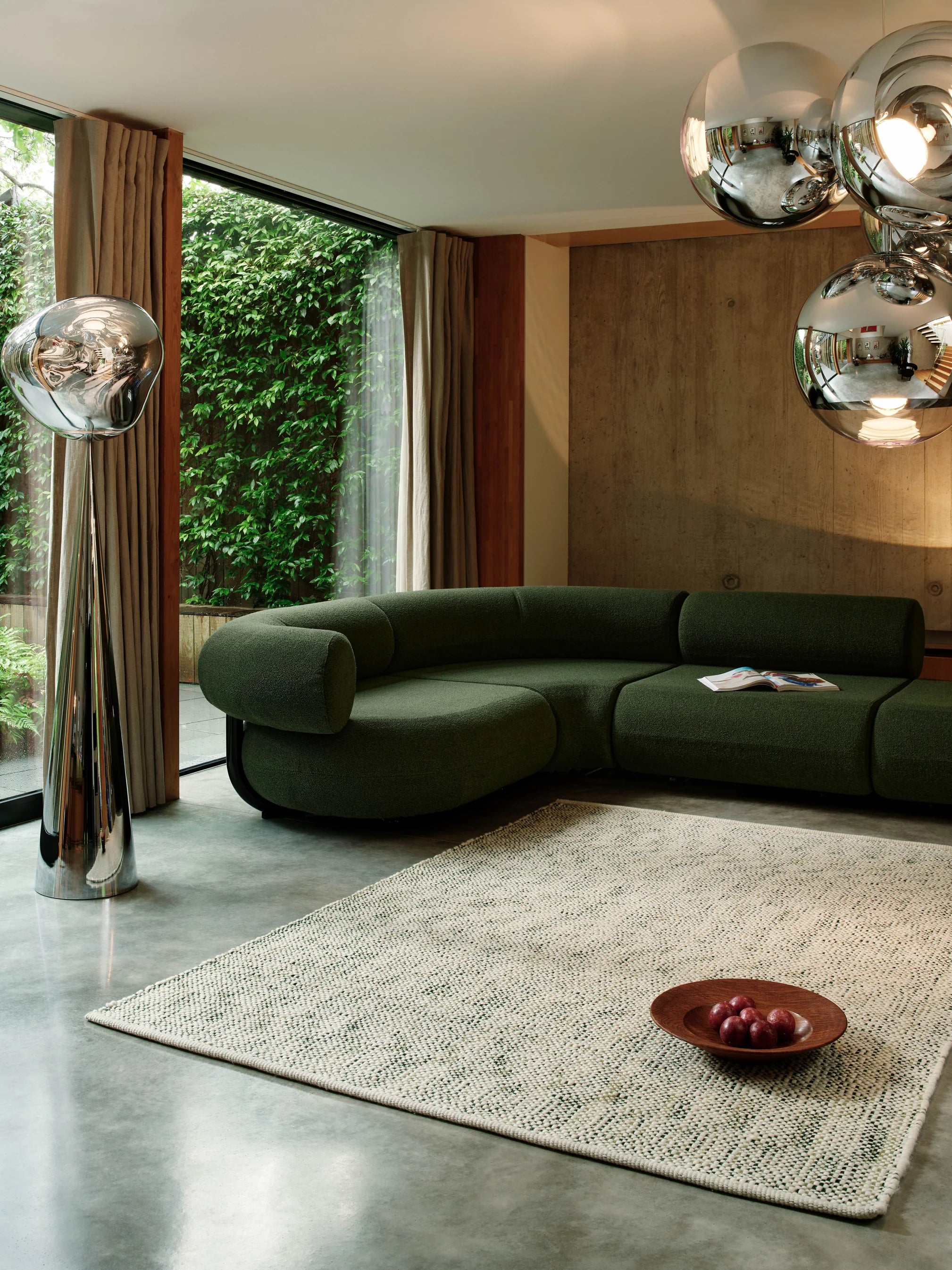 Dywan TWEED kremowy z zielonym – Tom Dixon