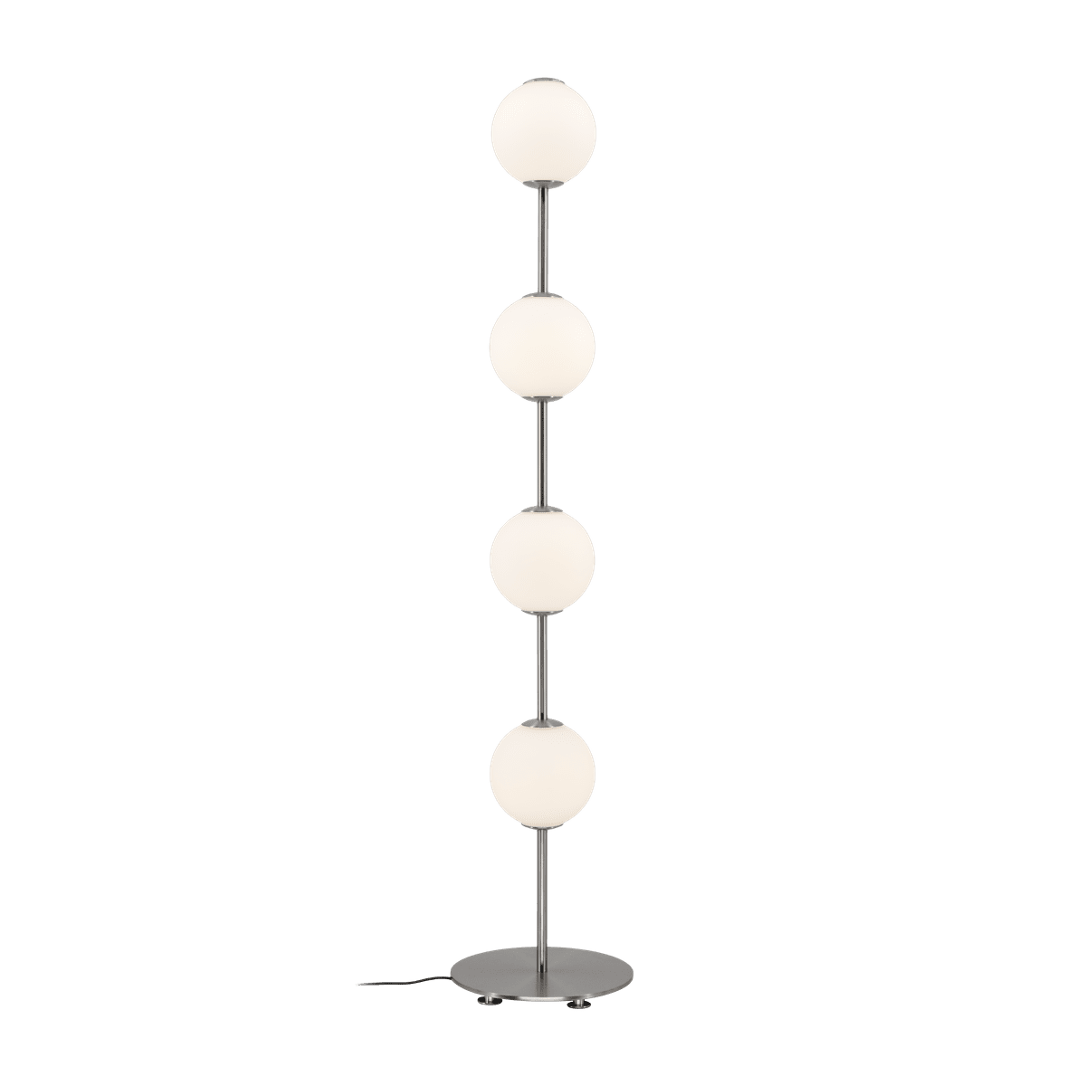 AUDREY floor lamp in white with silver accent