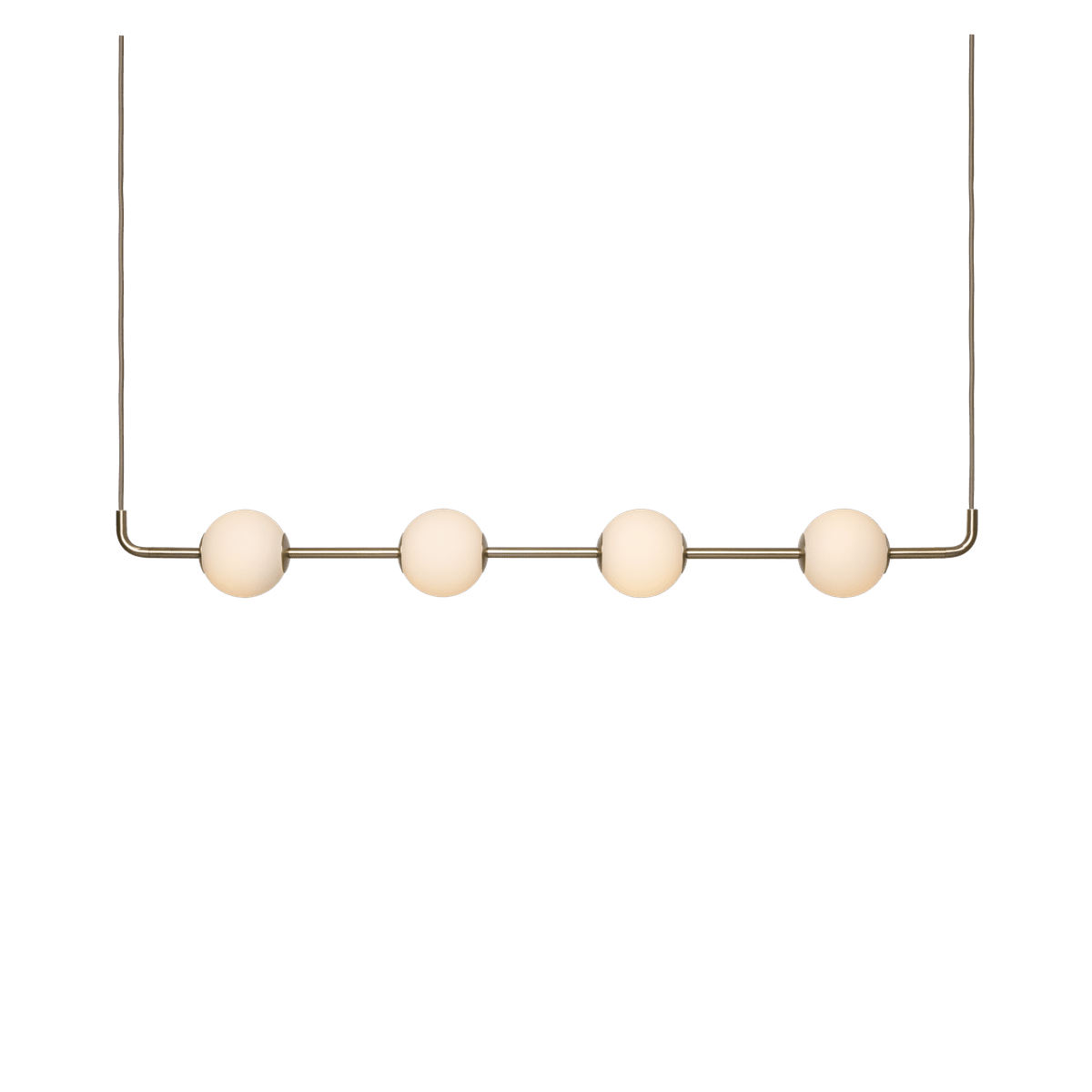 Pendelleuchte AUDREY LINEAR weiß mit goldener Einlage