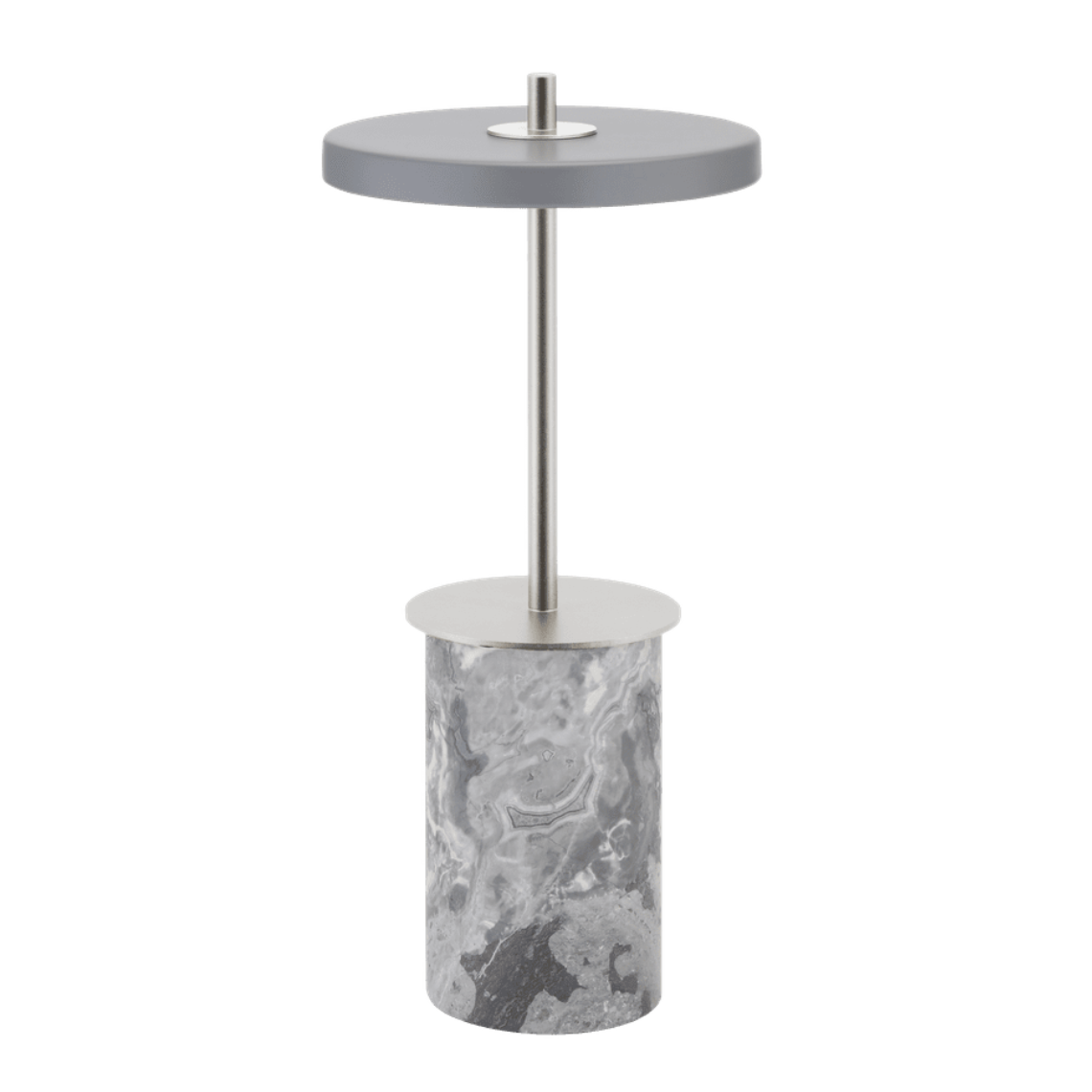 ASTERIA MOVE MINI Table Lamp in Gray Marble with Silver Insert
