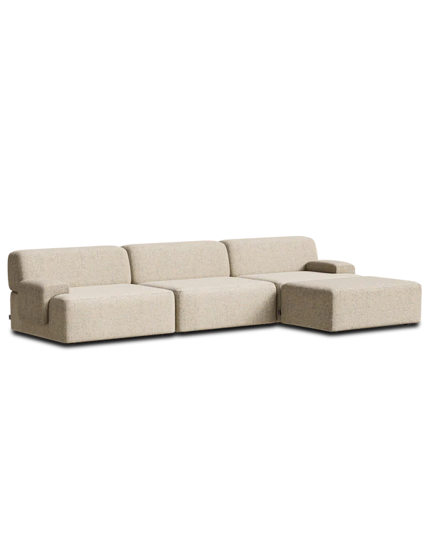 Modulares Sofa UMI - linkes Element in Beige
