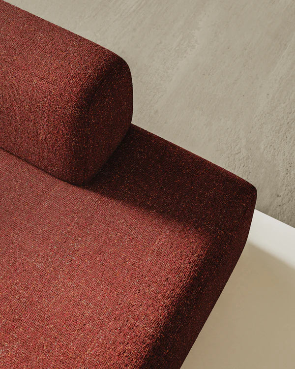 UMI Modular Sofa - Left-Open Module in Chestnut Red