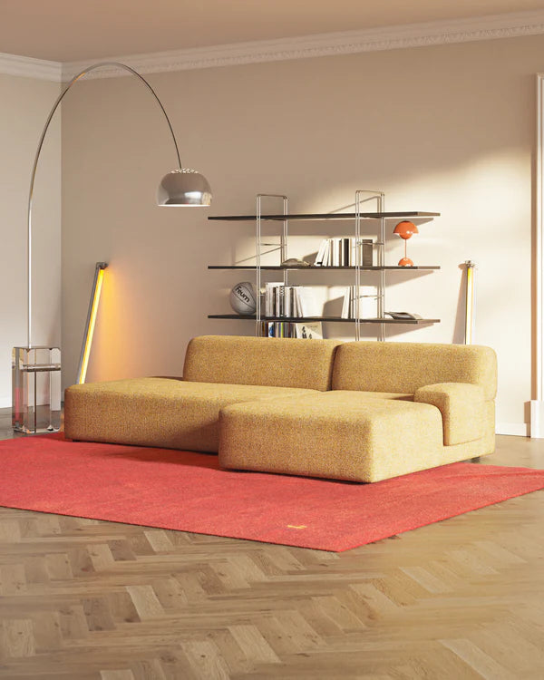 UMI Modular Sofa - Right-Arm Chaise in Autumn Orange
