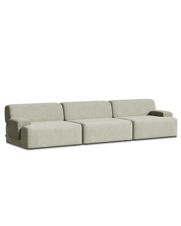 Modulares Sofa UMI - mittleres Element in hellgrün