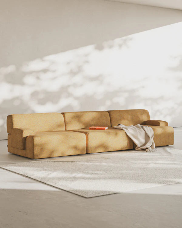 Modulares Sofa UMI - mittleres Element in herbstlichem Orange