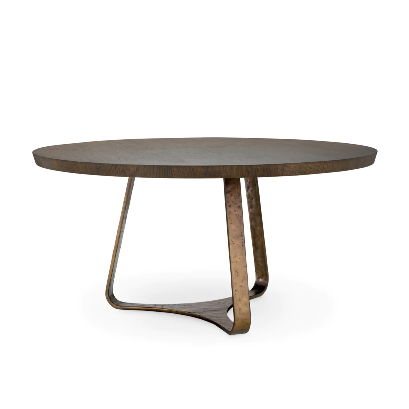 Ronde tafel CAMBRONNE bruin eikenfineer