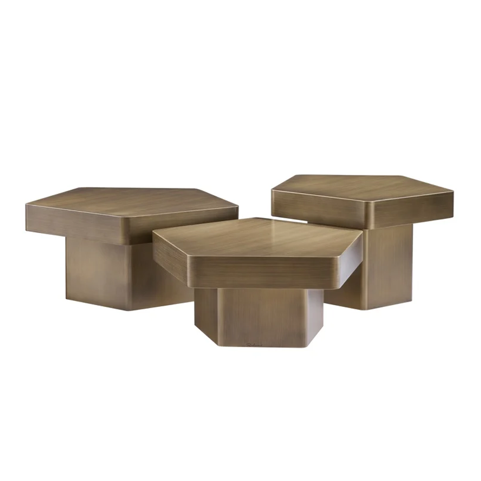 HEXA antique gold table set