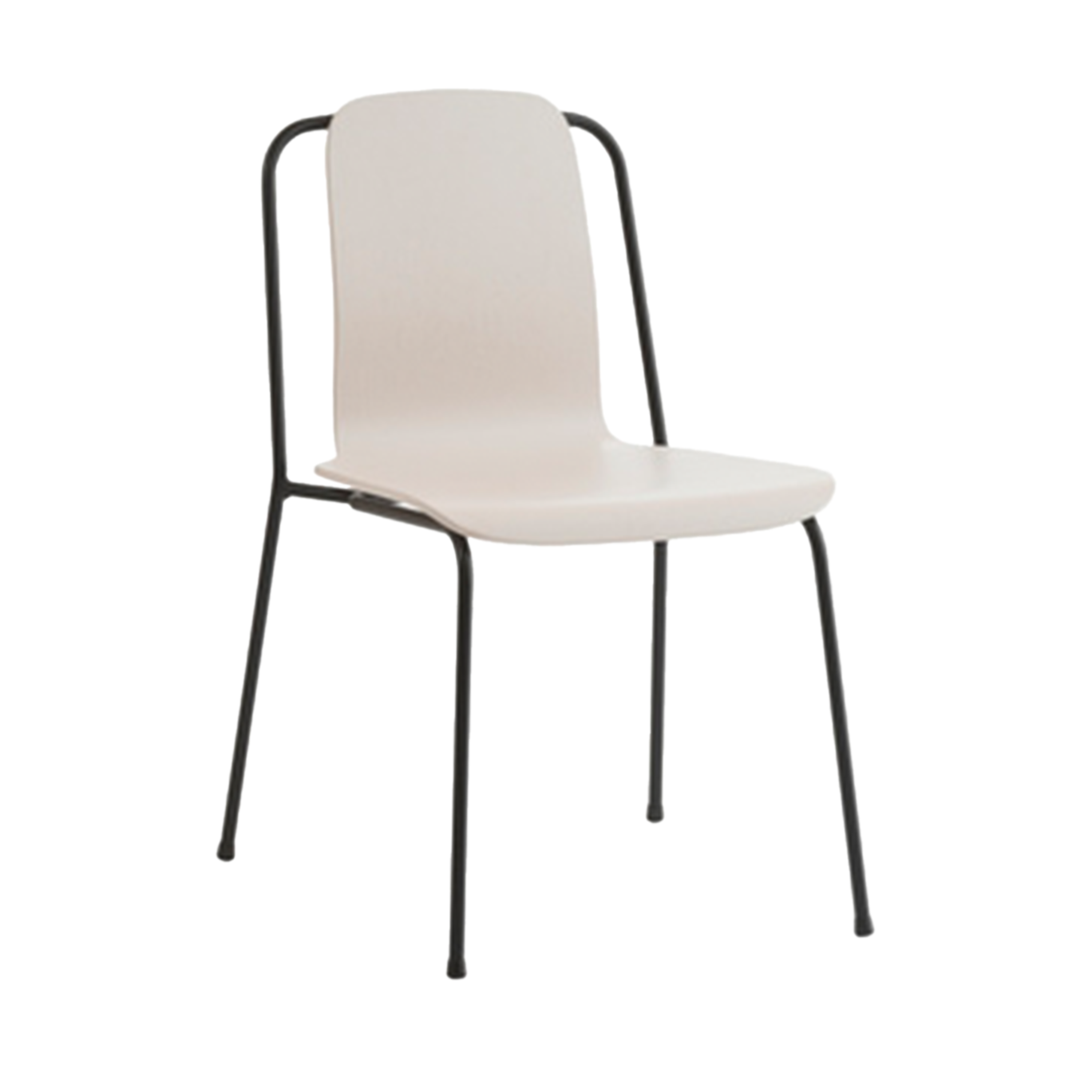 Studio chair Jasne gray ash veil with a black base