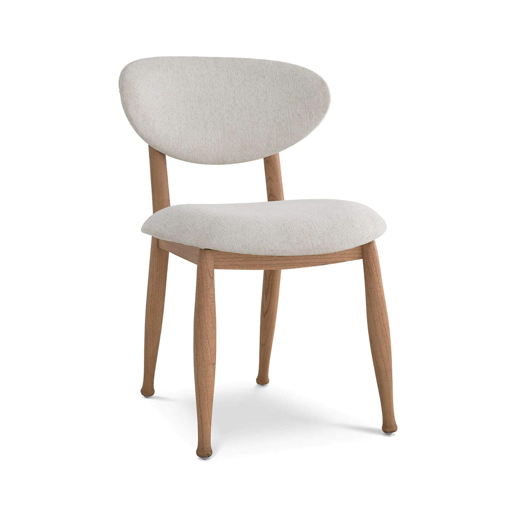 Stoel ALLSTON grijs met natuurlijke basis