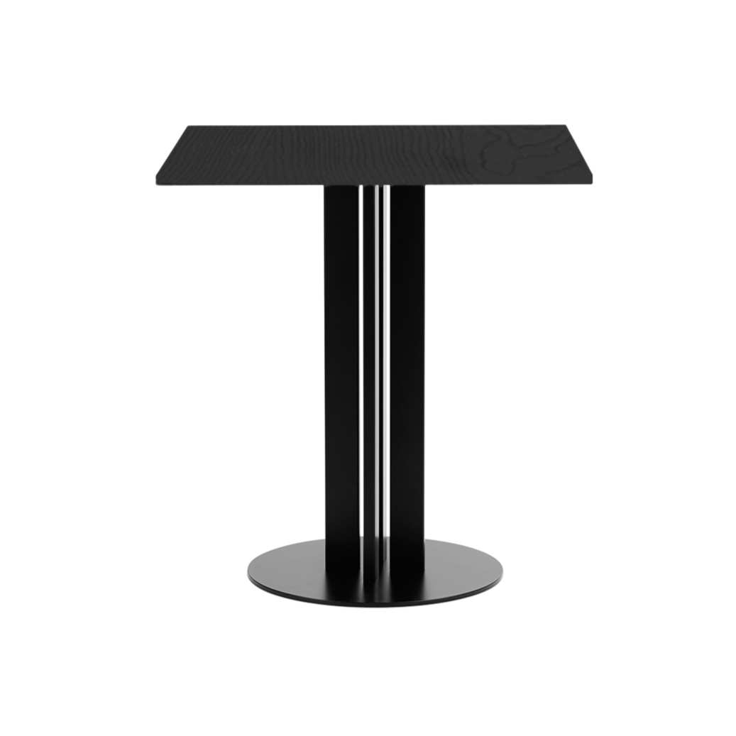 Cafe table Scala black veneered top with a black base