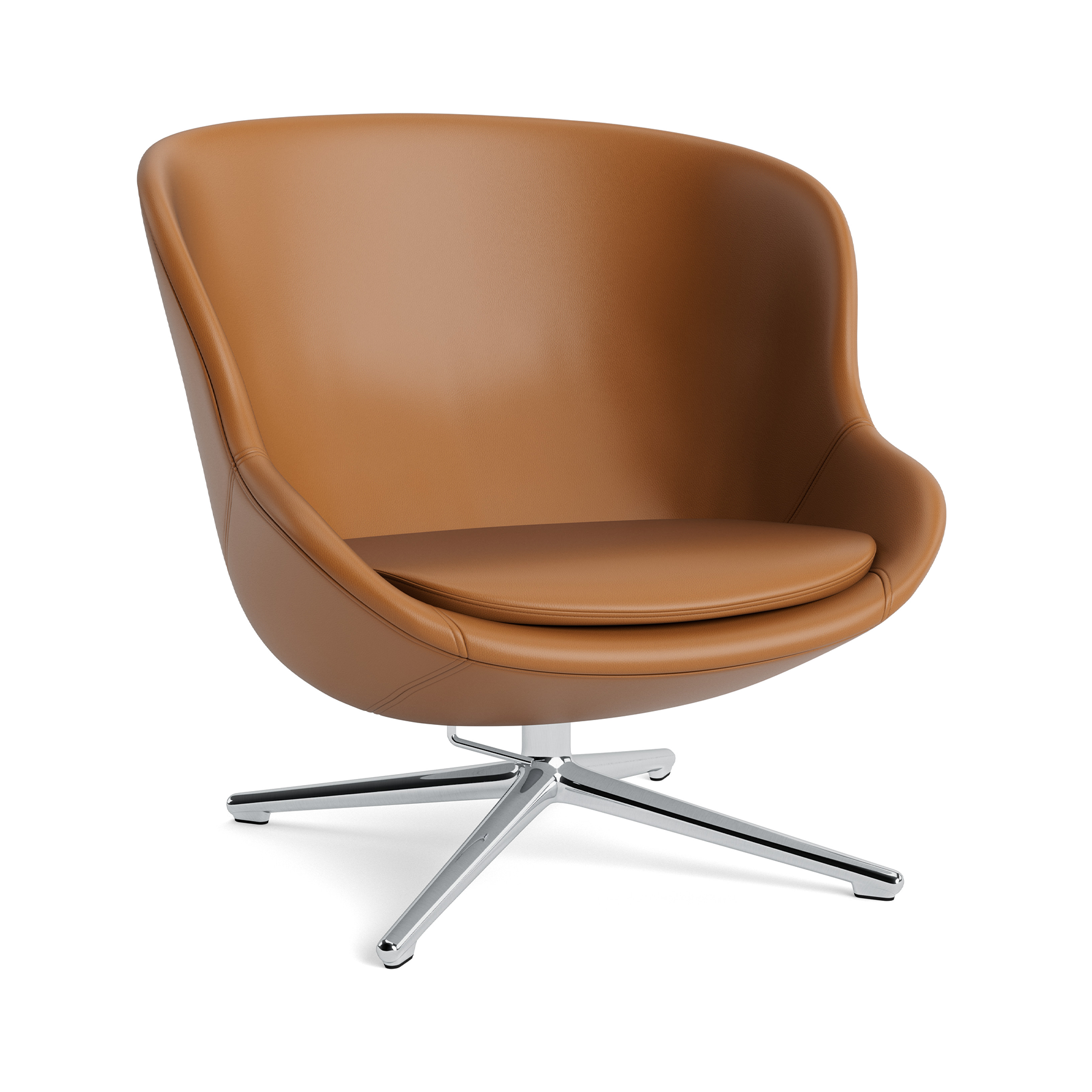 HYG LOW gestoffeerde fauteuil met verstelbare aluminium basis