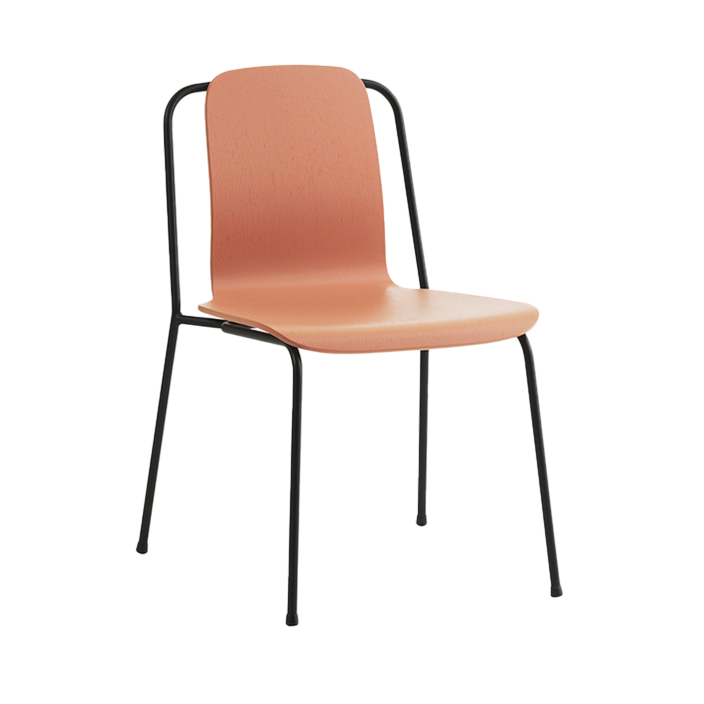 STUDIO stoel bruin essenhoutfineer met zwarte basis