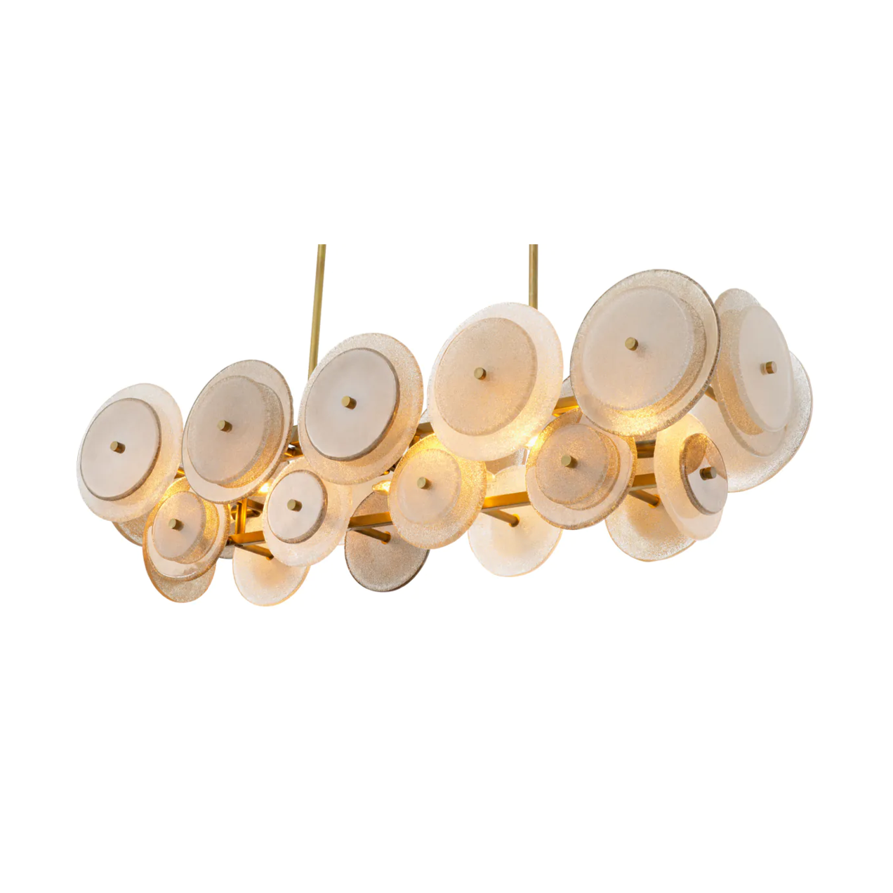 Kroonluchter HYDE amberkleurig glas