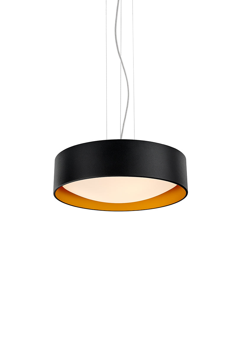 VERO pendant lamp black with a gold interior